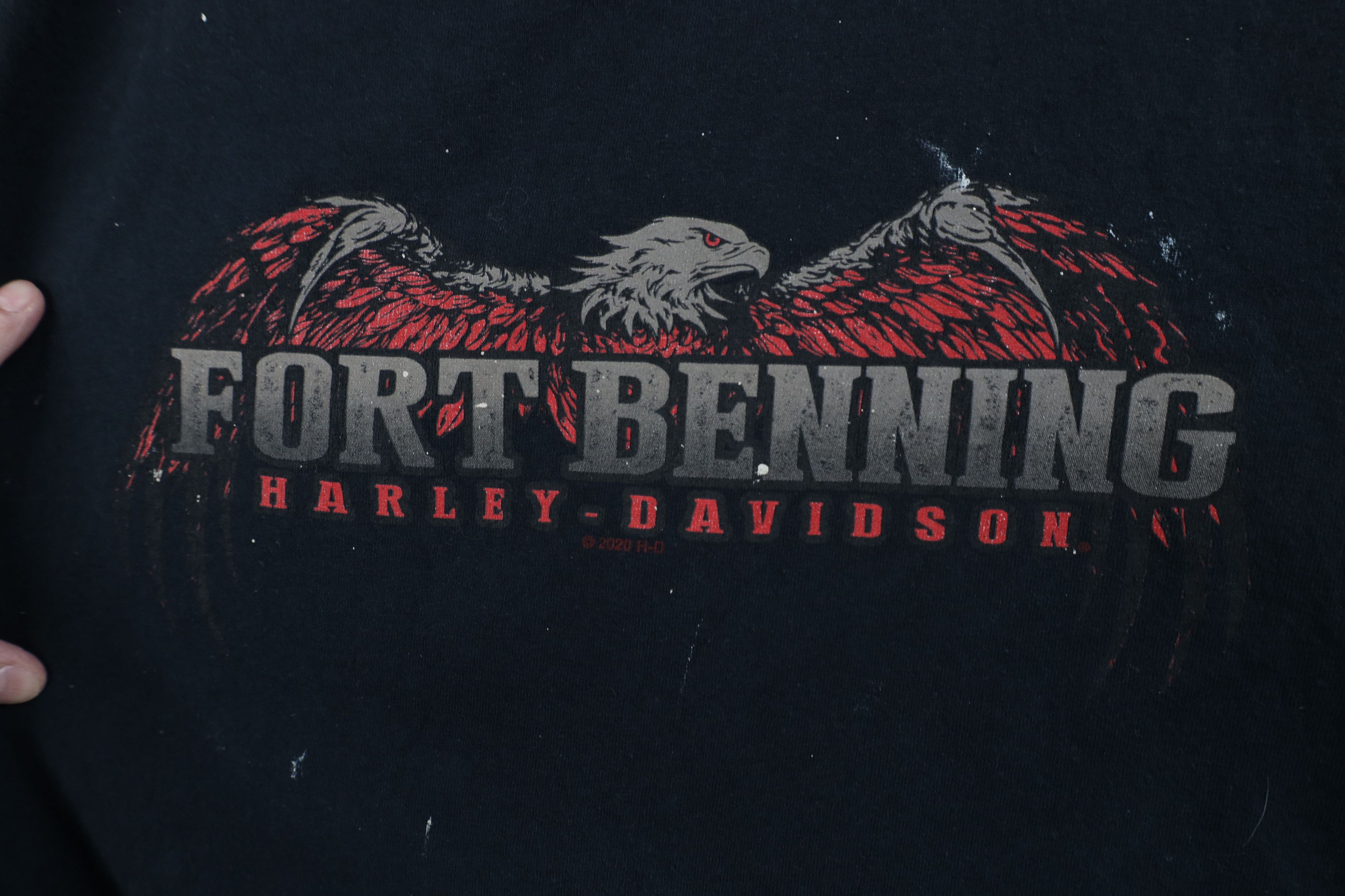 Harley Davidson Harley Davidson Spell Out Fort Benning Eagle T-Shirt Black Size US L / EU 52-54 / 3 - 4 Thumbnail