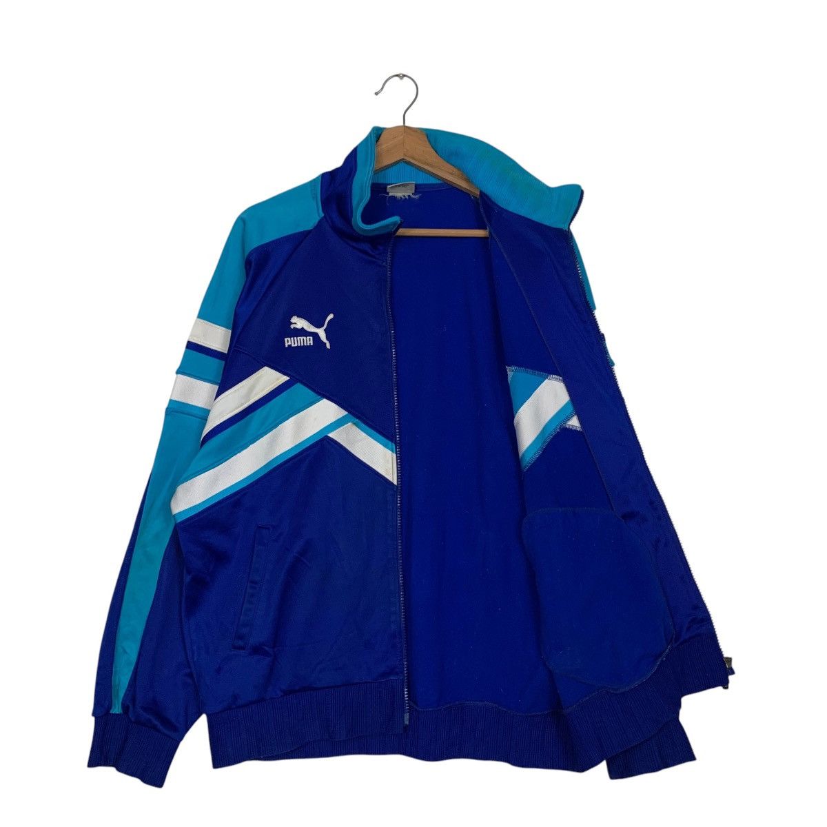 Puma Vintage 90s PUMA x HIT UNION Chevron Track Jacket #2708-C122 Size US L / EU 52-54 / 3 - 10 Thumbnail