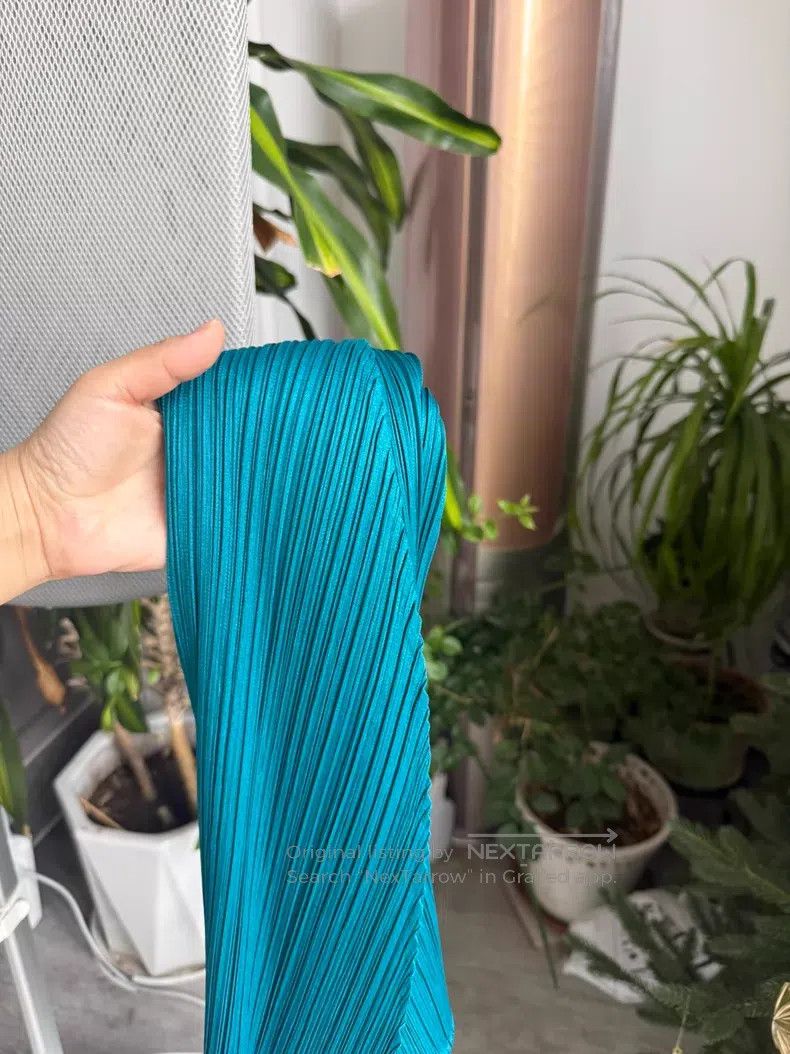 Issey Miyake Issey Miyake size:3 Midi Skirt, Turquoise Green Size 31" - 9 Thumbnail