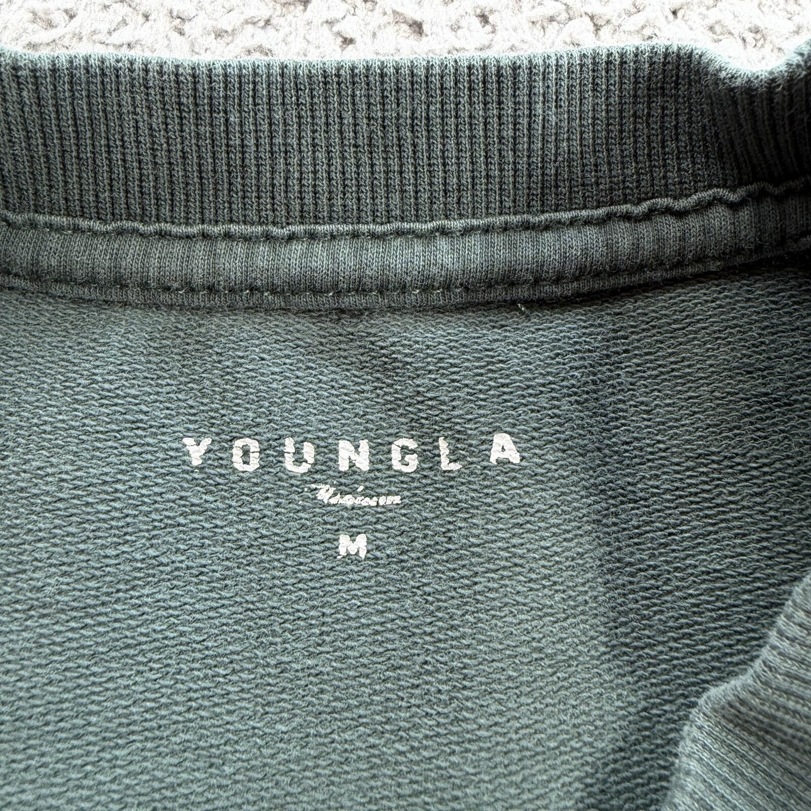 YoungLA YoungLA Long Sleeve Shirt Mens M Boxy Streetwear Gym Green Size US M / EU 48-50 / 2 - 4 Thumbnail