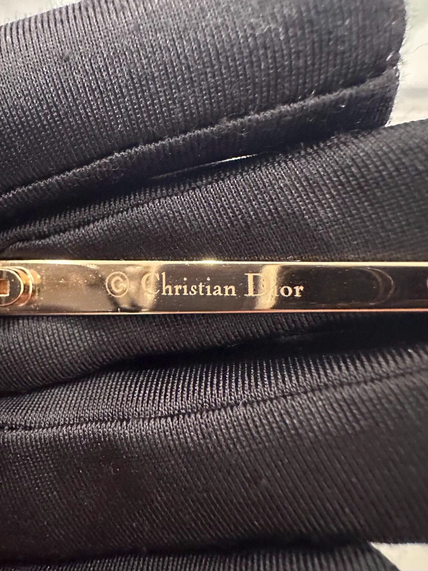 Dior Dior black side gold logo shades Size ONE SIZE - 7 Thumbnail