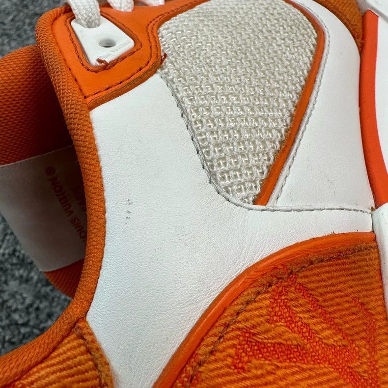 Louis Vuitton Louis Vuitton White and Orange Velcro Shoes Size US 6 / EU 39 - 8 Thumbnail