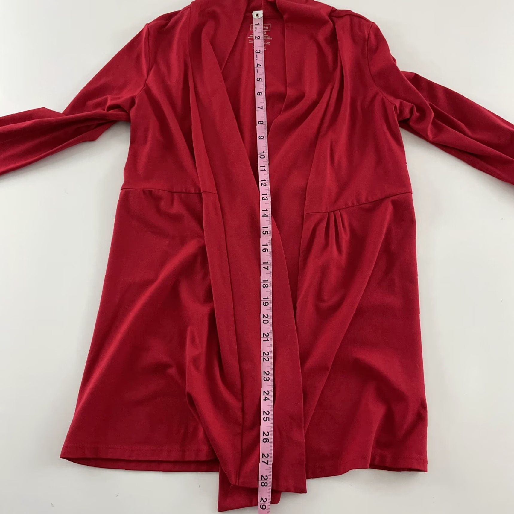 Vintage VINTAGE L.L. Bean Open Front Long Sleeve Shirt Women's XS Red Cotton Blend Open Front Blouse XS Womens Size XS / US 0-2 / IT 36-38 - 5 Thumbnail