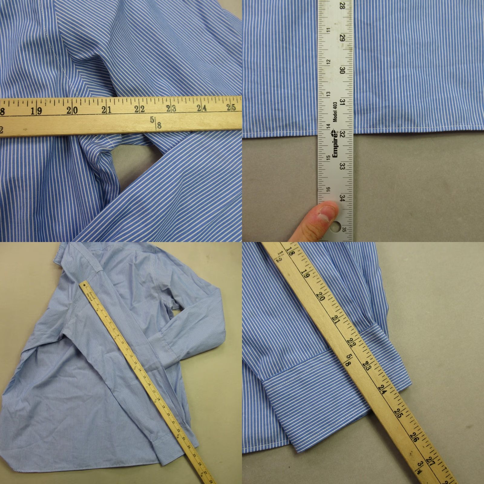 Polo Ralph Lauren Polo Ralph Lauren Shirt Mens L Long Sleeve Slim Fit Blue Button Front Stripes Size US L / EU 52-54 / 3 - 8 Thumbnail