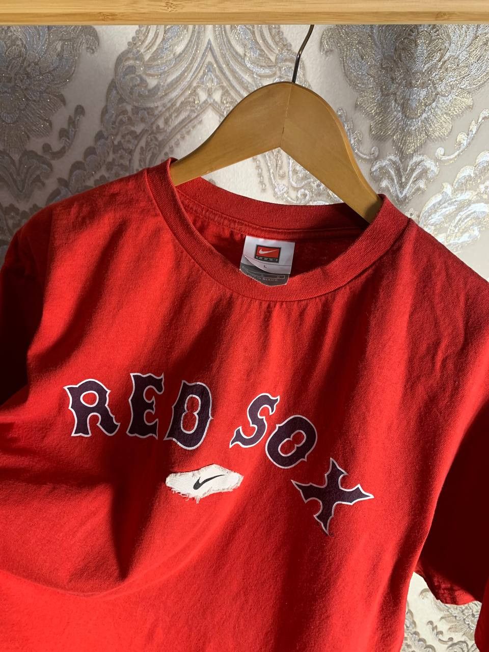 Nike Vintage MLB Nike Red Sox Retro T-shirt Drill Swoosh Y2K 90s Size US M / EU 48-50 / 2 - 2 Thumbnail