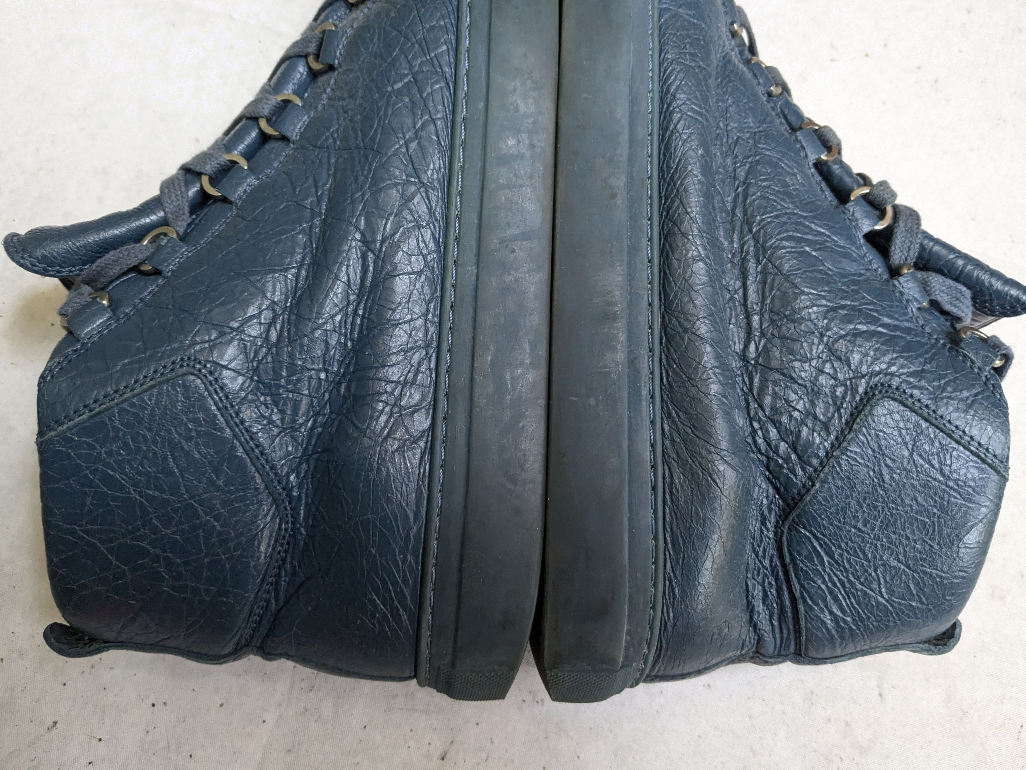 Balenciaga Balenciaga Arena Sneakers Blue 11 High Tops Leather Size US 12 / EU 45 - 6 Thumbnail