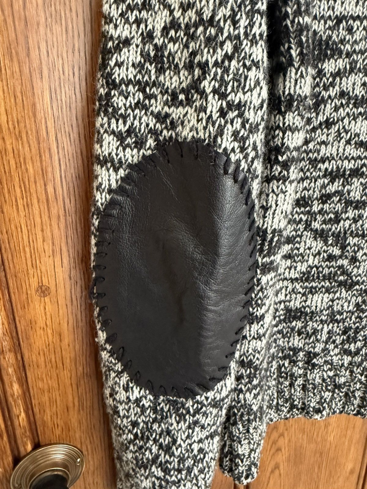 Saint Laurent Paris 1/1 FW16 Saint Laurent sample sweater leather wool scoop Size US S / EU 44-46 / 1 - 17 Thumbnail