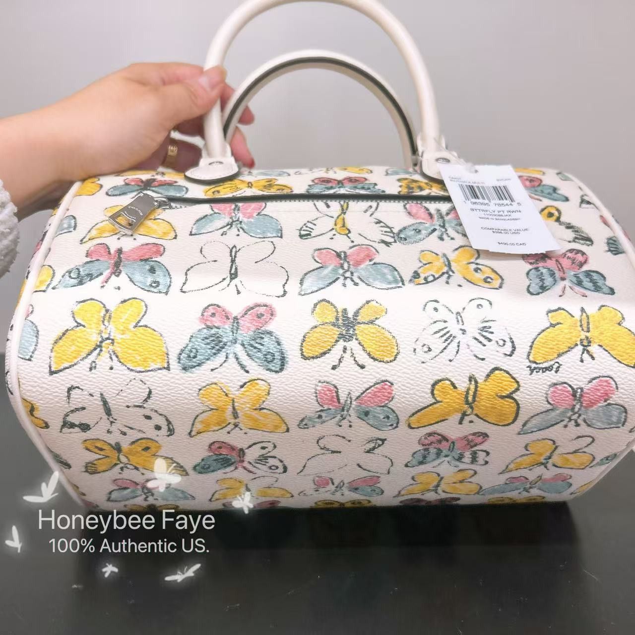 Coach Rowan Satchel Bag With Butterfly Print CAK07 Size ONE SIZE - 3 Thumbnail