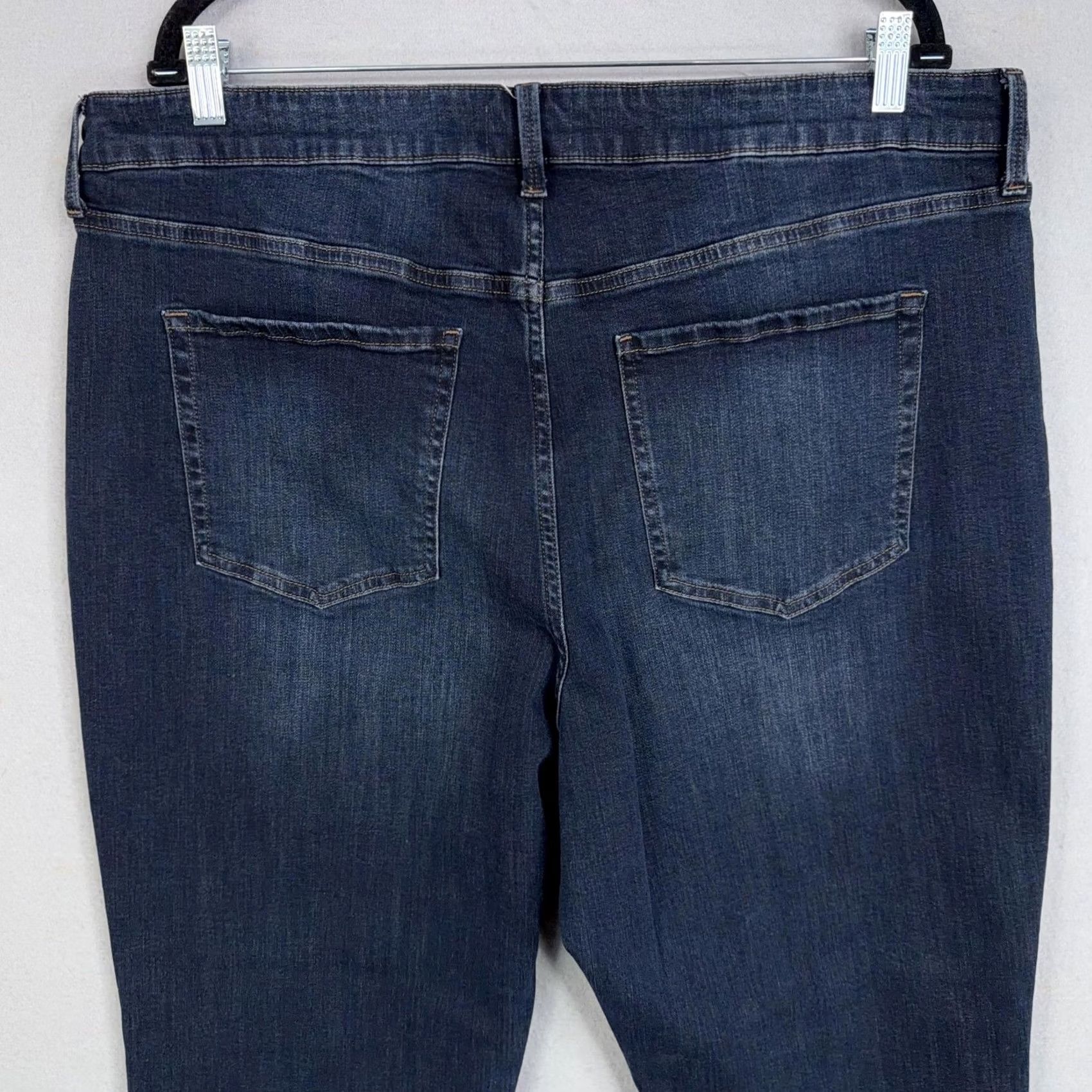 Pistola Pistola Jeans Womens Plus 22W Blue Dark Wash High Rise Bootcut Stretch Denim 90s Size 40" / US 18 - 7 Thumbnail