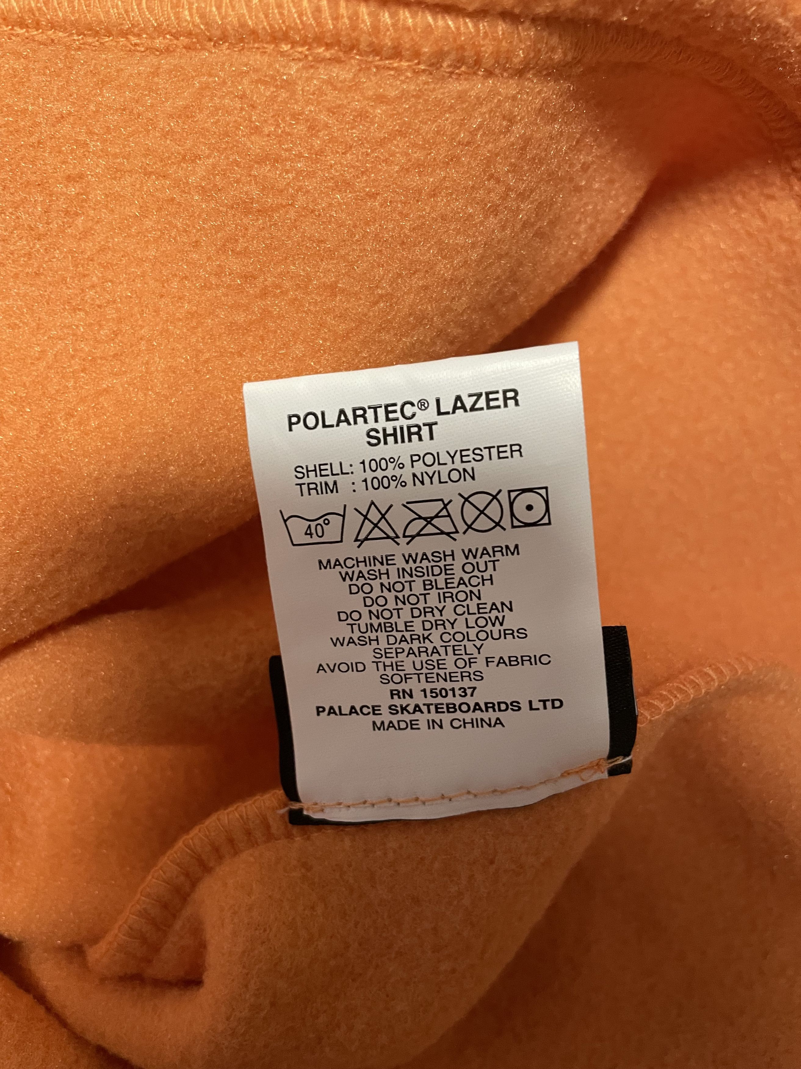 Palace Palace Polartec Lazer Overshirt Orange - 22FW Size US M / EU 48-50 / 2 - 8 Thumbnail