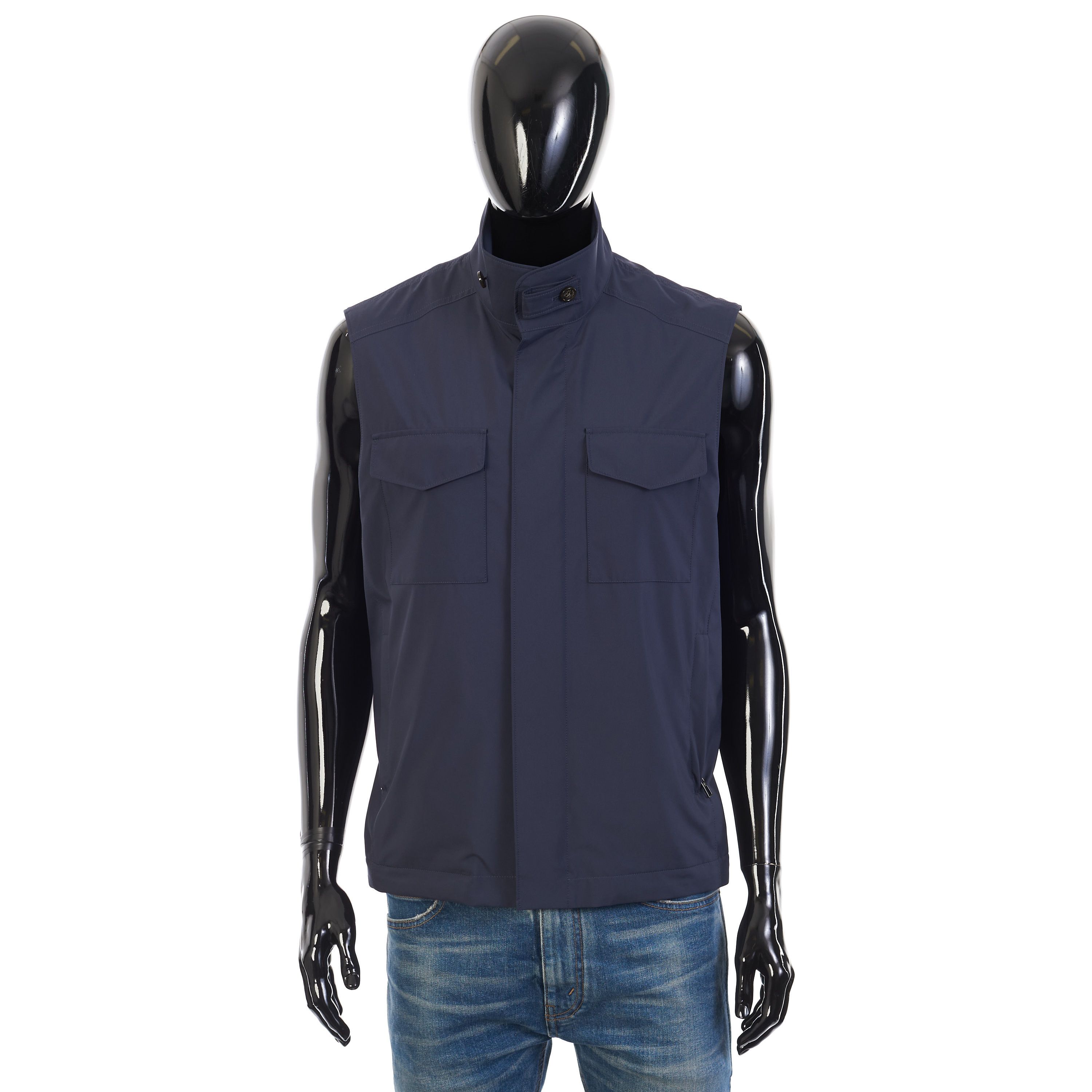 Loro Piana Navy Blue Windmate Traveller Vest - Cashmere Lining Size US S / EU 44-46 / 1 - 1 Thumbnail