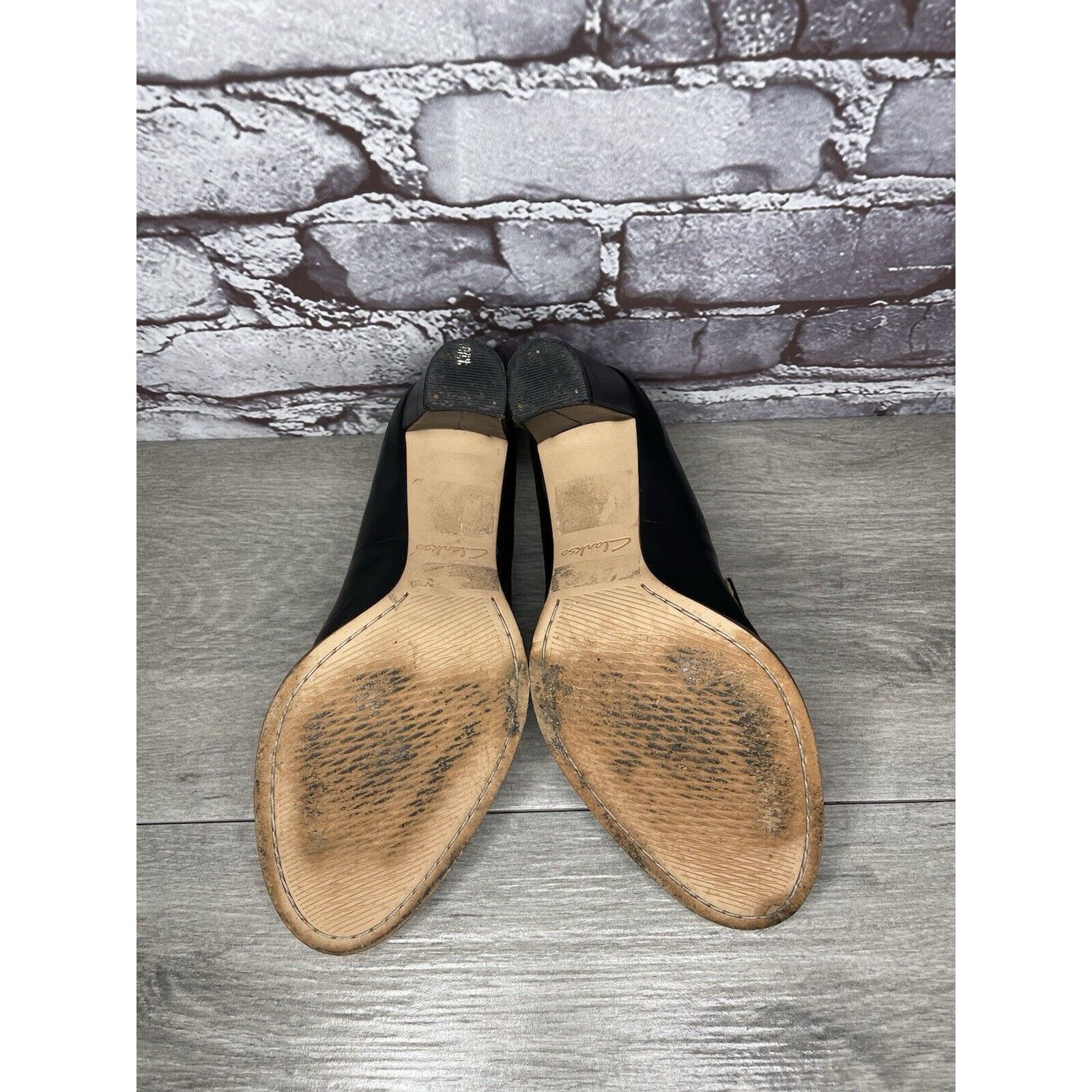 Clarks Clarks Plus Cushion Black Leather Almond High Heeled Shoes W Size US 7.5 / IT 37.5 - 10 Thumbnail