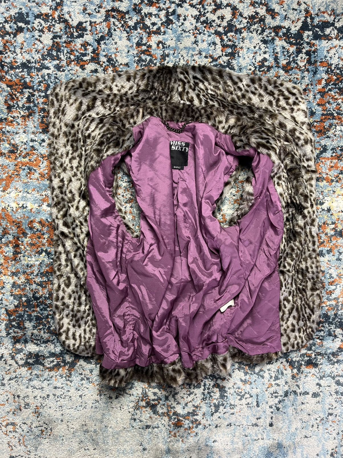Japanese Brand × Miss Sixty Vintage y2k Miss Sixty faux fur vest cheetah print oversized Size S / US 4 / IT 40 - 3 Thumbnail