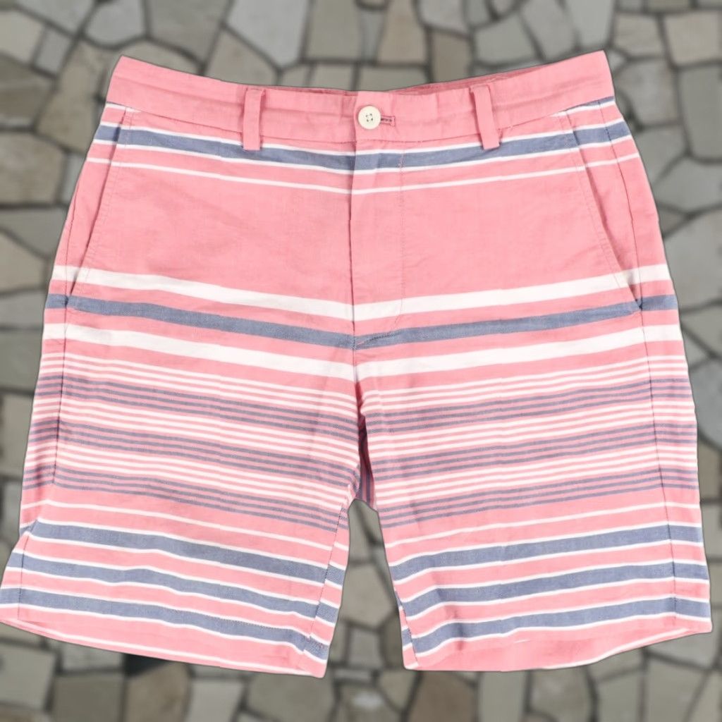 Vineyard Vines VINEYARD VINES Breaker Cotton Khaki Chino Shorts Pink Striped Men's 30 Size US 30 / EU 46 - 1 Thumbnail
