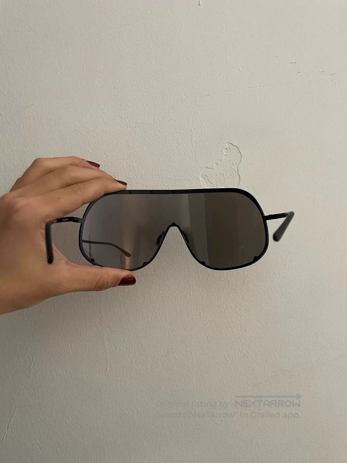Rick Owens Rick Owens Mask Oversized Mirror Sunglasses. Size ONE SIZE - 2 Thumbnail