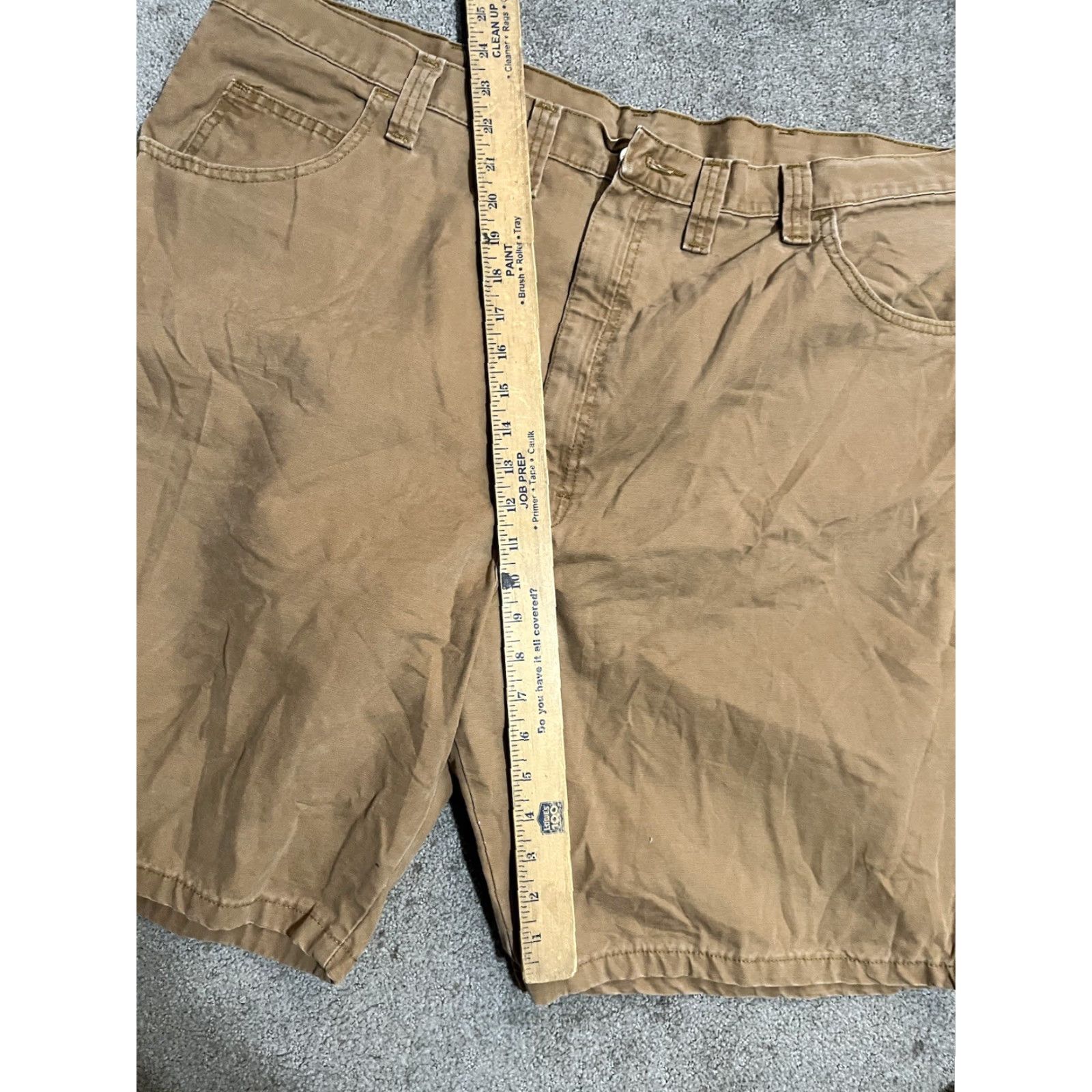 Wrangler Wrangler Carpenter Shorts Men's Dark Tan Khaki 44 Denim Pockets Outdoor Heritage 5 Star Vintage? Size US 44 / EU 60 - 5 Thumbnail