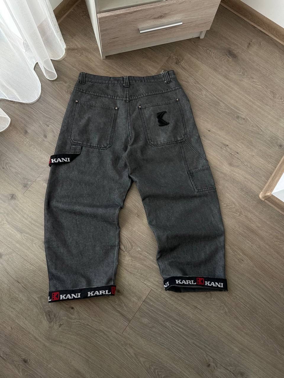 Karl Kani × Vintage Vintage Karl Kani Gray Baggy Distressed Faded Pants Size US 36 / EU 52 - 12 Thumbnail