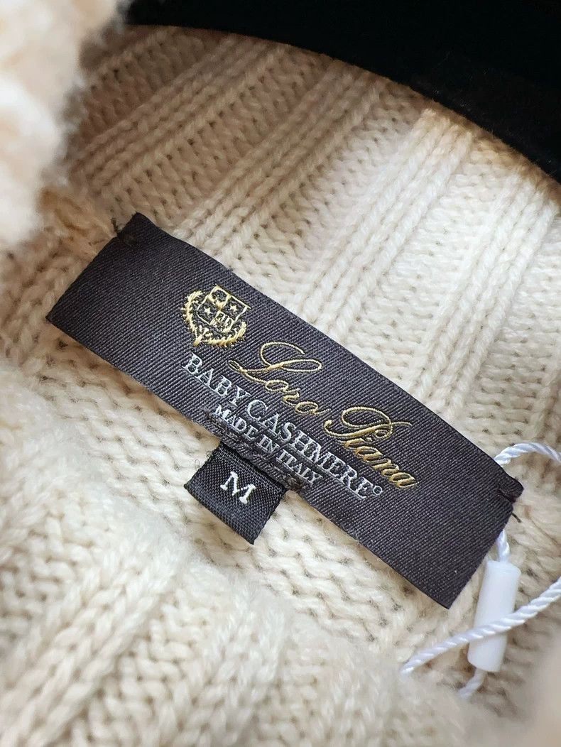 Loro Piana LORO PIANA White baby cashmere barbed sweater Size M / US 6-8 / IT 42-44 - 3 Thumbnail