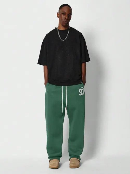 Japanese Brand Dark green Jogger loose fit sweatpants StraightLeg Size US 32 / EU 48 - 2 Thumbnail
