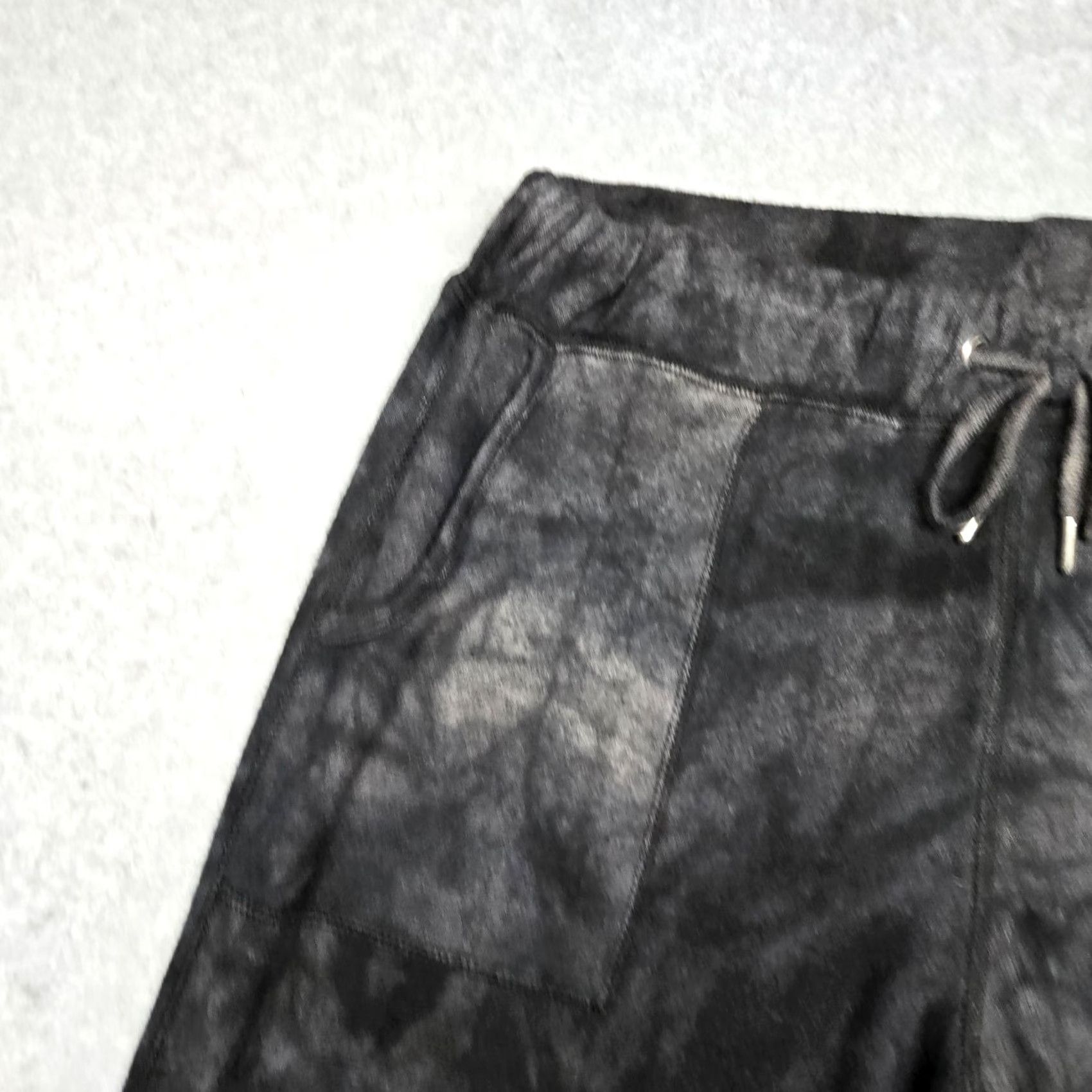 Vintage French Kyss Pants Womens Large Black Mineral Wash Jogger Sweatpants NWT Pockets XS? Size 36" / US 14 / IT 50 - 2 Thumbnail
