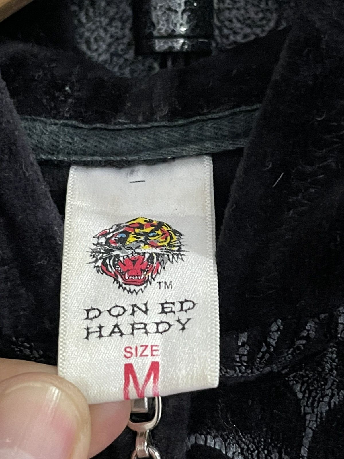 Ed Hardy Ed Hardy by Christian Audigier Velvet Hoodie Size M / US 6-8 / IT 42-44 - 14 Thumbnail