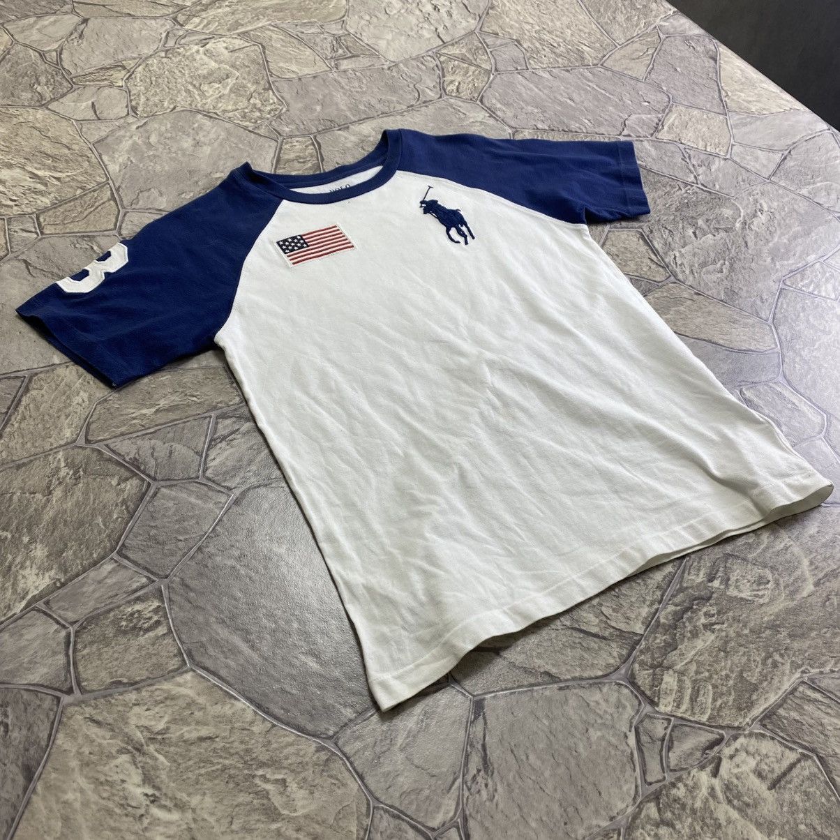 Polo Ralph Lauren Vintage Polo Ralph Lauren 3 Big Pony USA Rugby T- shirt Y2K Size US XXS / EU 40 - 3 Thumbnail