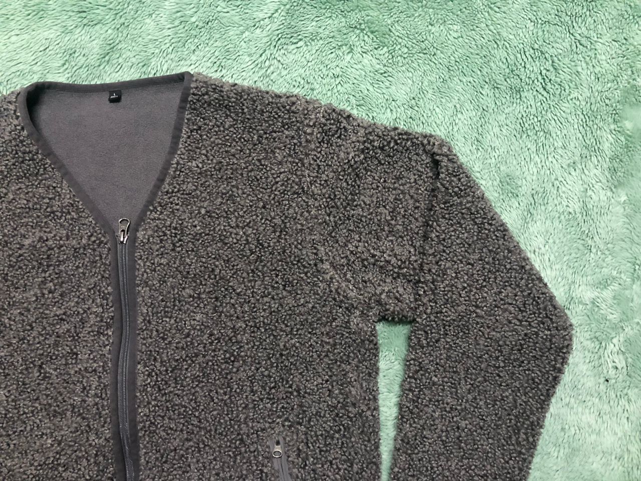 Uniqlo JAPANESE BRAND UNIQLO SHERPA FLEECE ZIPPER JACKET NO COLLAR Size US L / EU 52-54 / 3 - 5 Thumbnail