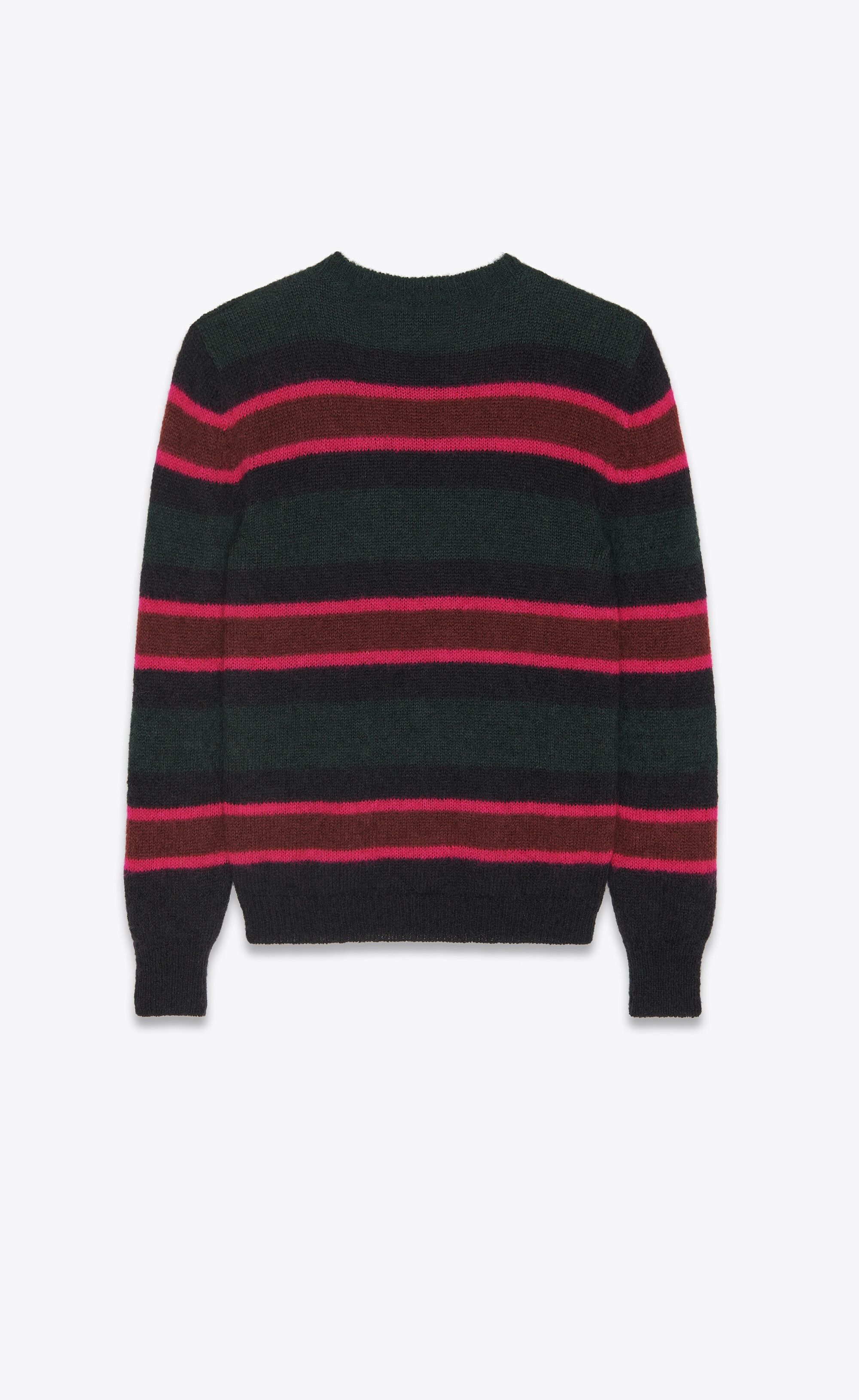 Saint Laurent Paris o1s1wg110924 Sweater in Mohair in Multicolor Size M / US 6-8 / IT 42-44 - 2 Thumbnail