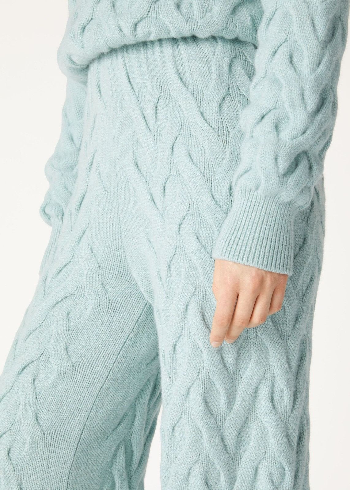 Loro Piana o1srvl11e1125 FAO4517 Cocooning Cozy Braids Pant in Blue Size 26" / US 2 / IT 38 - 4 Thumbnail