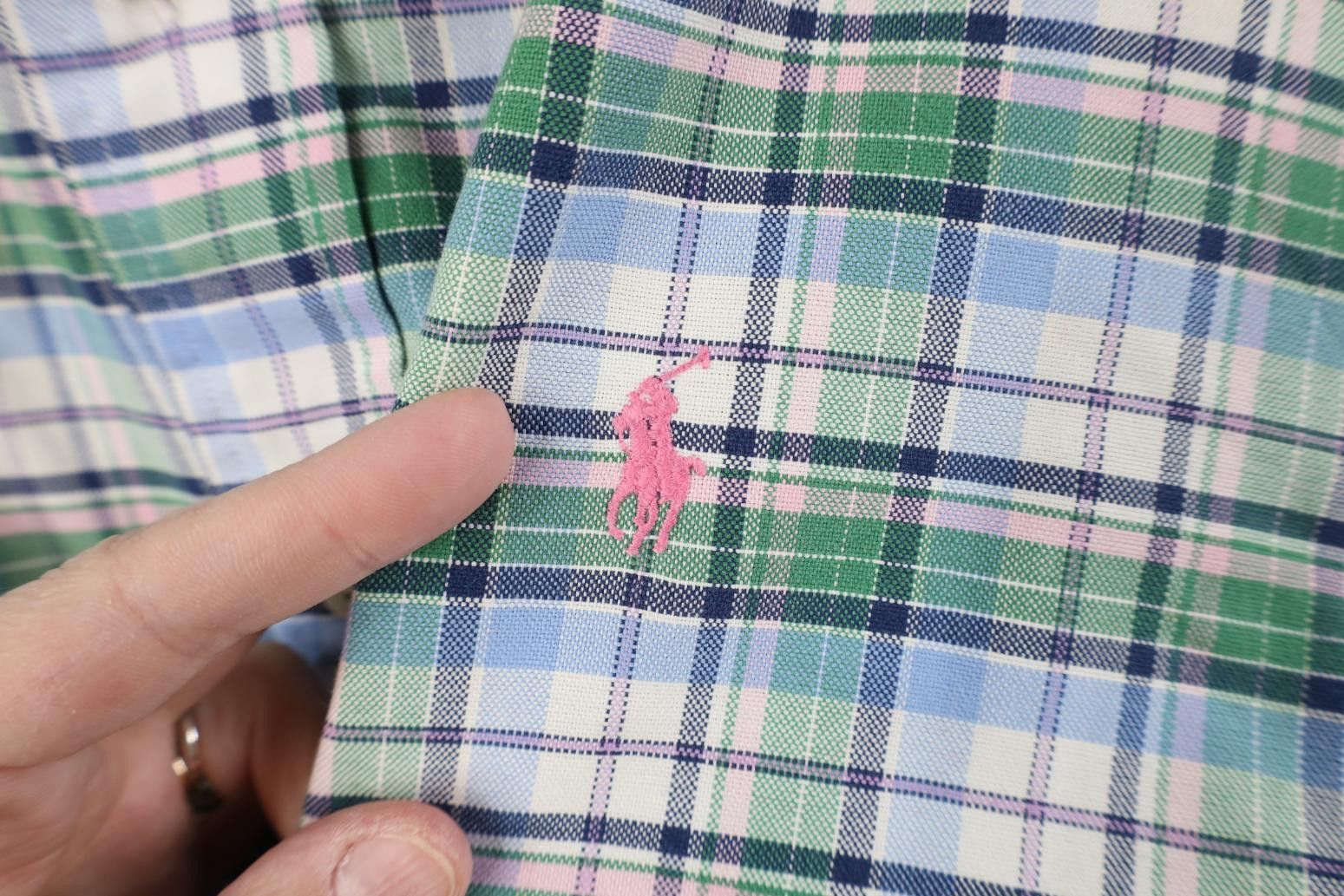 Polo Ralph Lauren Vintage 90s Ralph Lauren Oxford Button Down Shirt Plaid Size US S / EU 44-46 / 1 - 4 Thumbnail