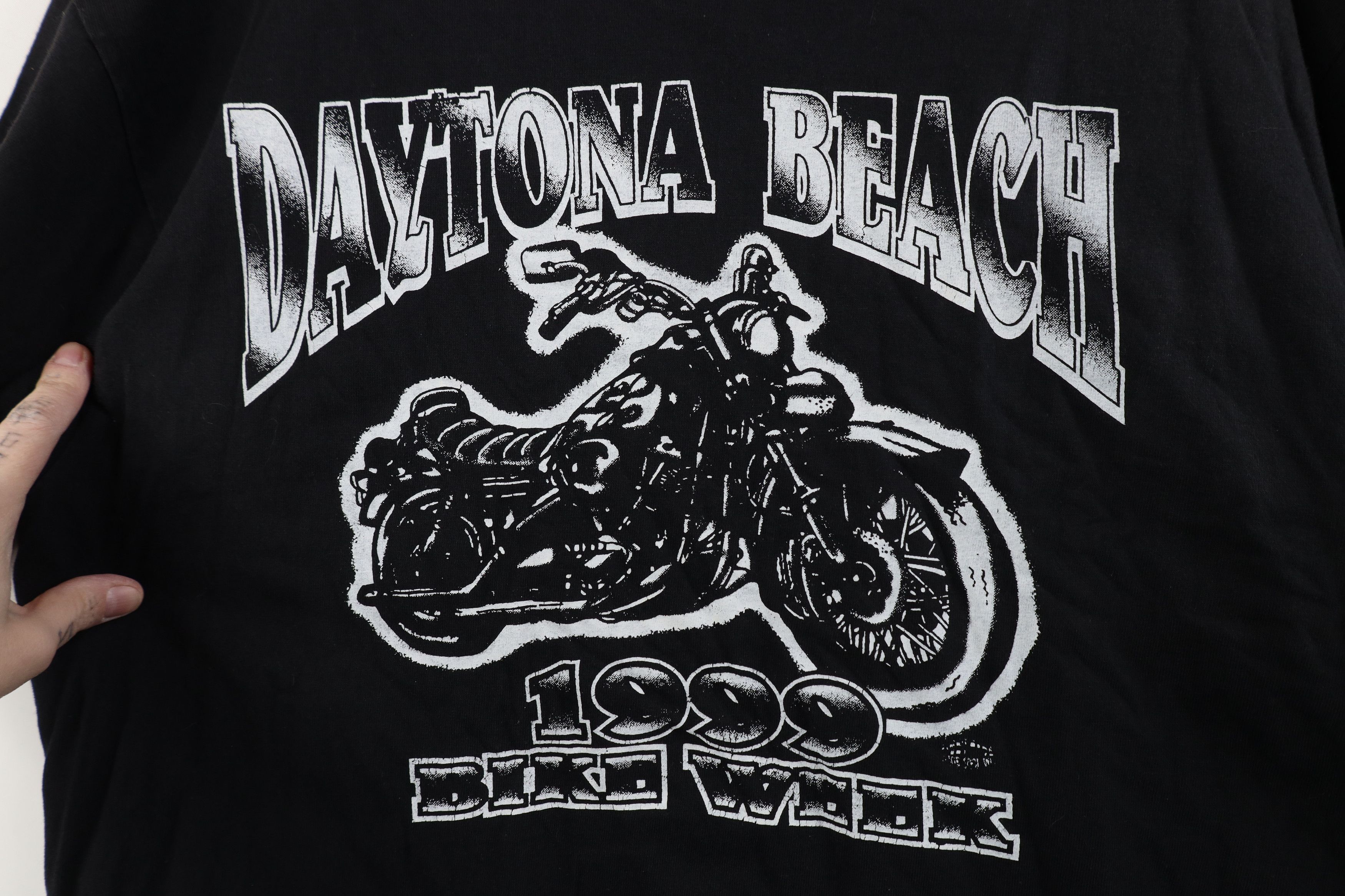 Vintage Vintage 90s 1999 Daytona Beach Bike Week Motorcycle T-Shirt Size US L / EU 52-54 / 3 - 6 Thumbnail