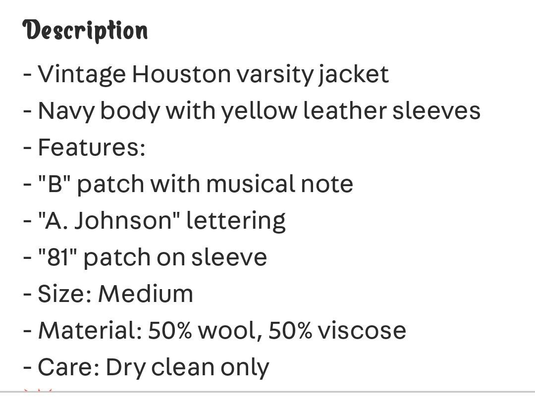 Vintage Vintage Houston Varsity Jacket Size US M / EU 48-50 / 2 - 9 Thumbnail