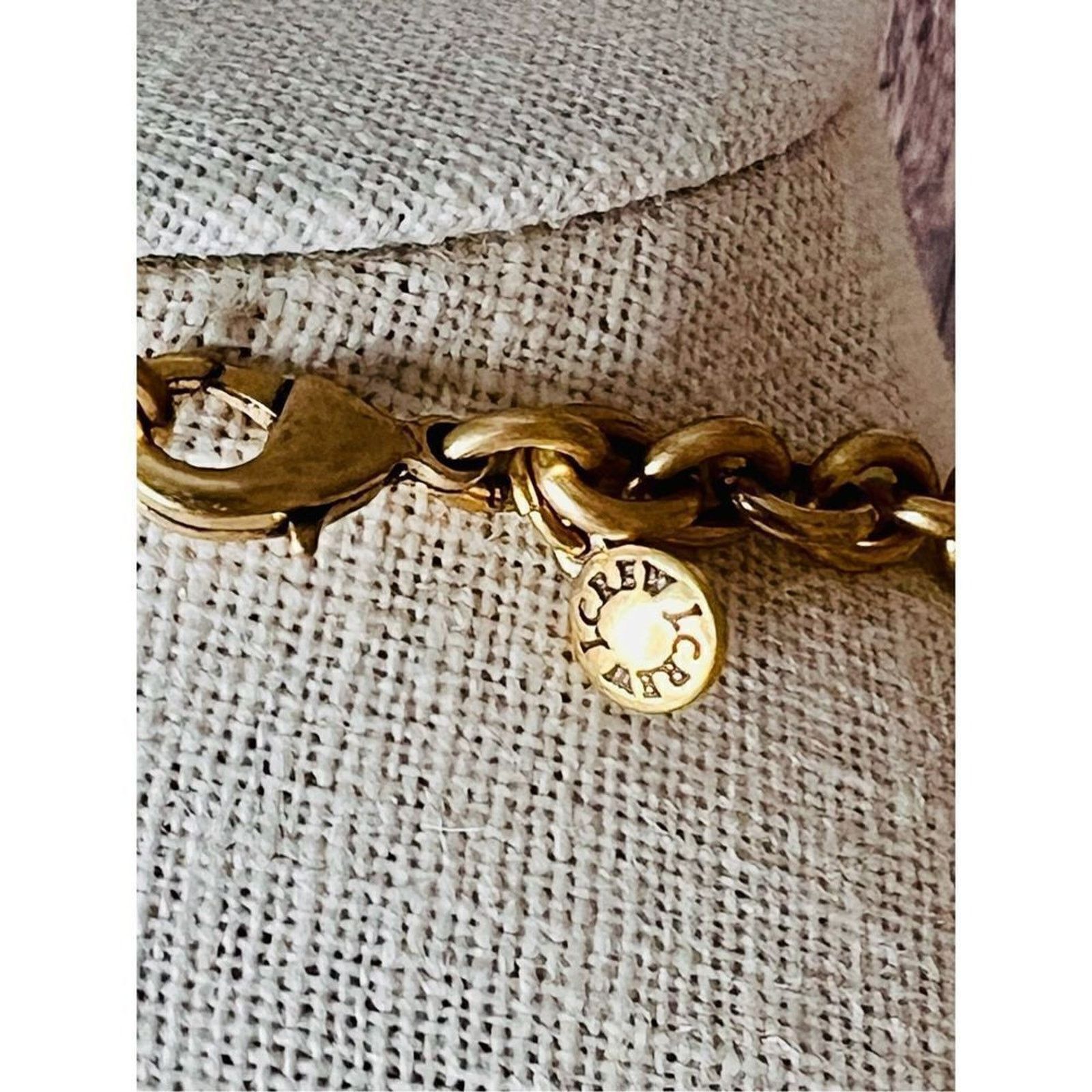 J.Crew J. Crew Gold Crystal Pave Peach Collar Statement Necklace Size ONE SIZE - 5 Thumbnail