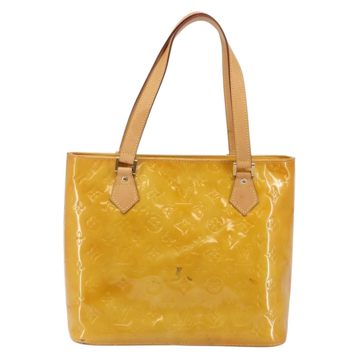 Louis Vuitton LOUIS VUITTON Monogram Vernis Houston Hand Bag Beige M91004 Size ONE SIZE - 3 Thumbnail