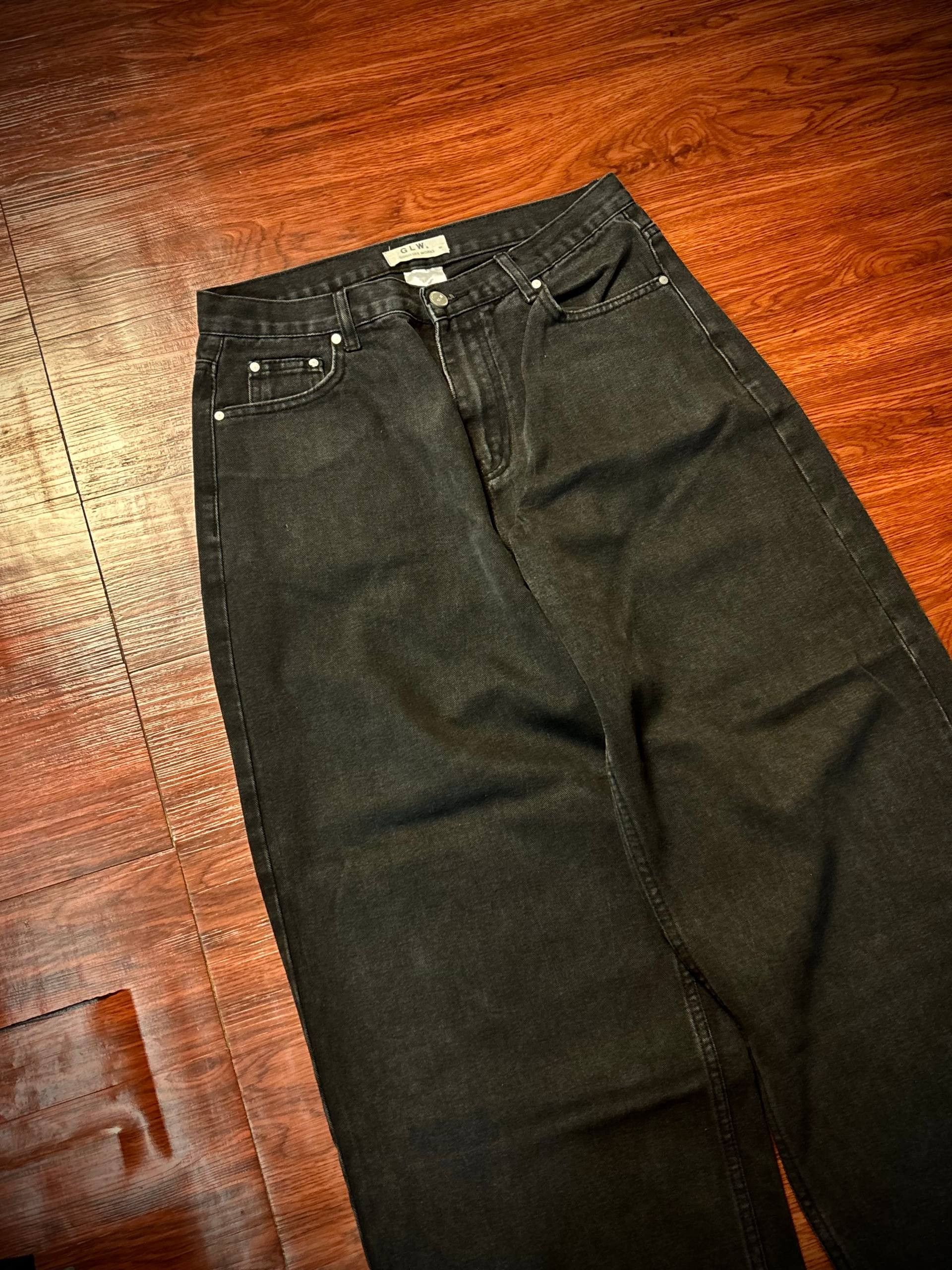 JNCO Vintage Y2K Black Baggy Glow Denim Pants Size US 30 / EU 46 - 4 Thumbnail