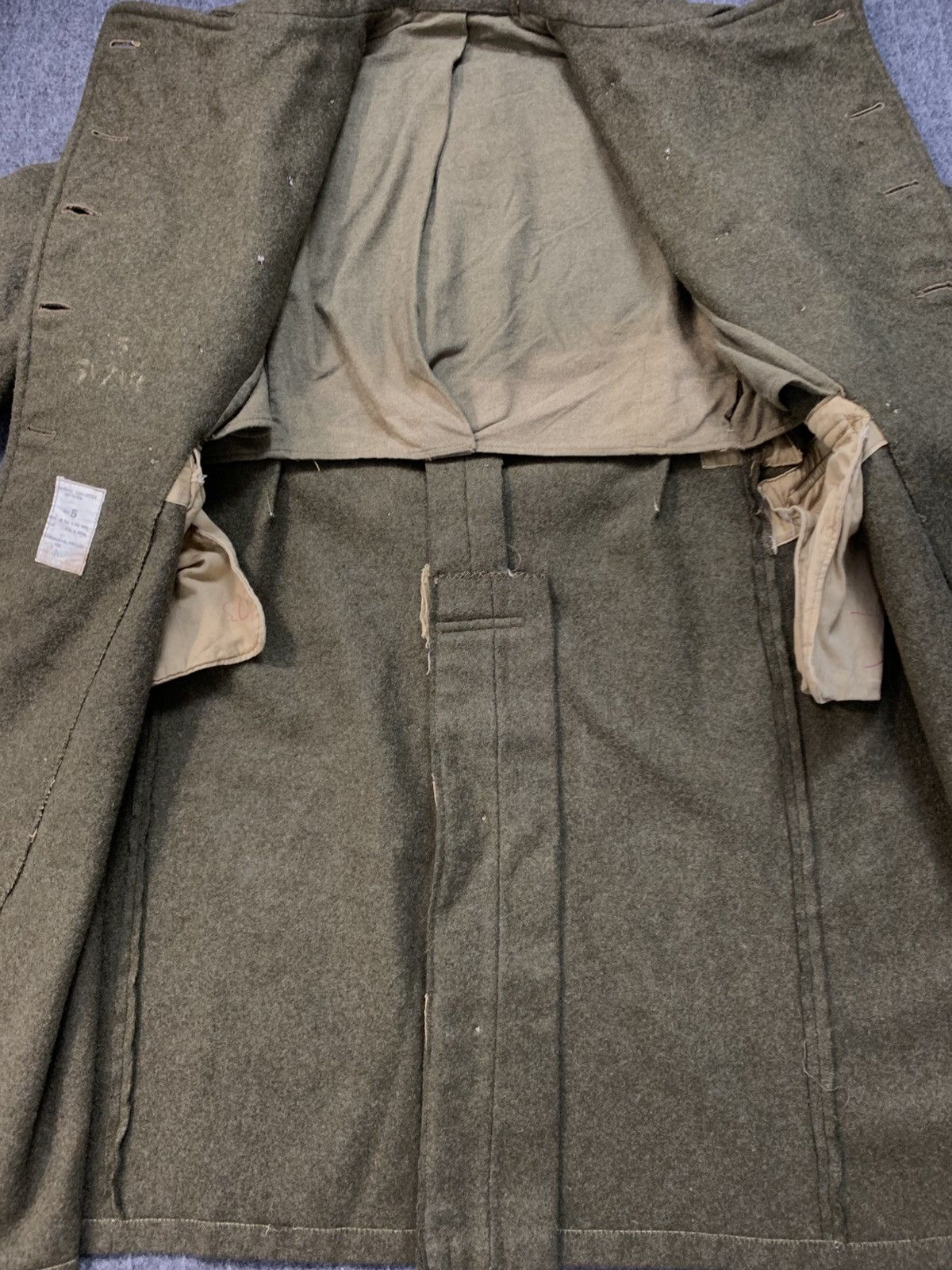 Other 80s Military Wool Greatcoat Pattern Dismounted Olive Green Size US M / EU 48-50 / 2 - 6 Thumbnail