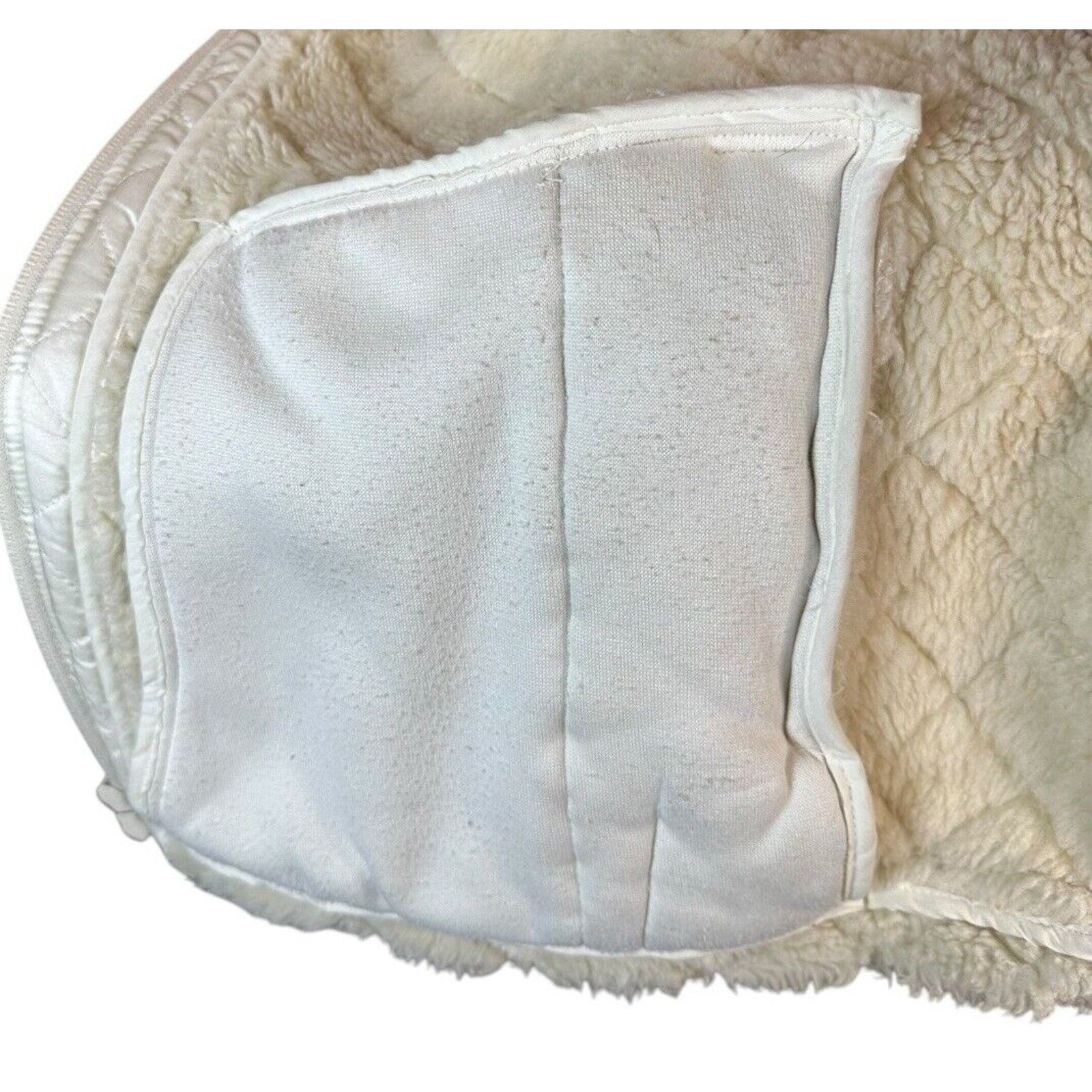 Athleta Athleta Womens Quilted Jacket Ivory Sherpa Faux Fur Trim XL Size XL / US 12-14 / IT 48-50 - 4 Thumbnail
