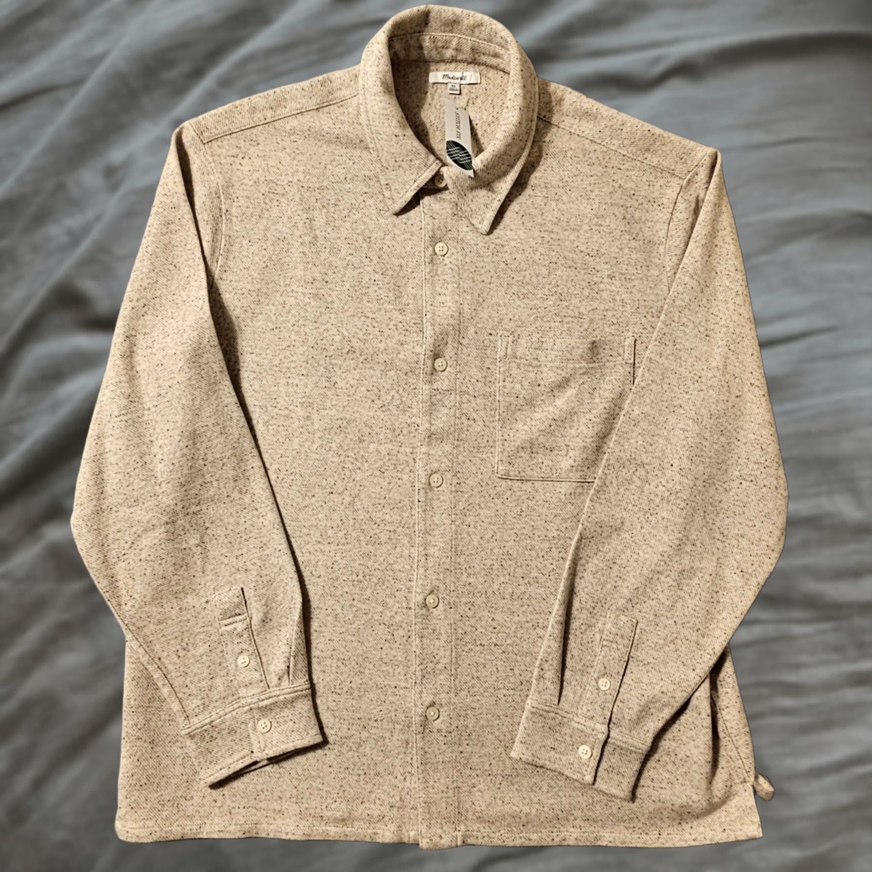 Madewell Madewell Shirt Mens XL Off-White Twill Donegal Long Sleeve Button Down New Size US XL / EU 56 / 4 - 1 Thumbnail
