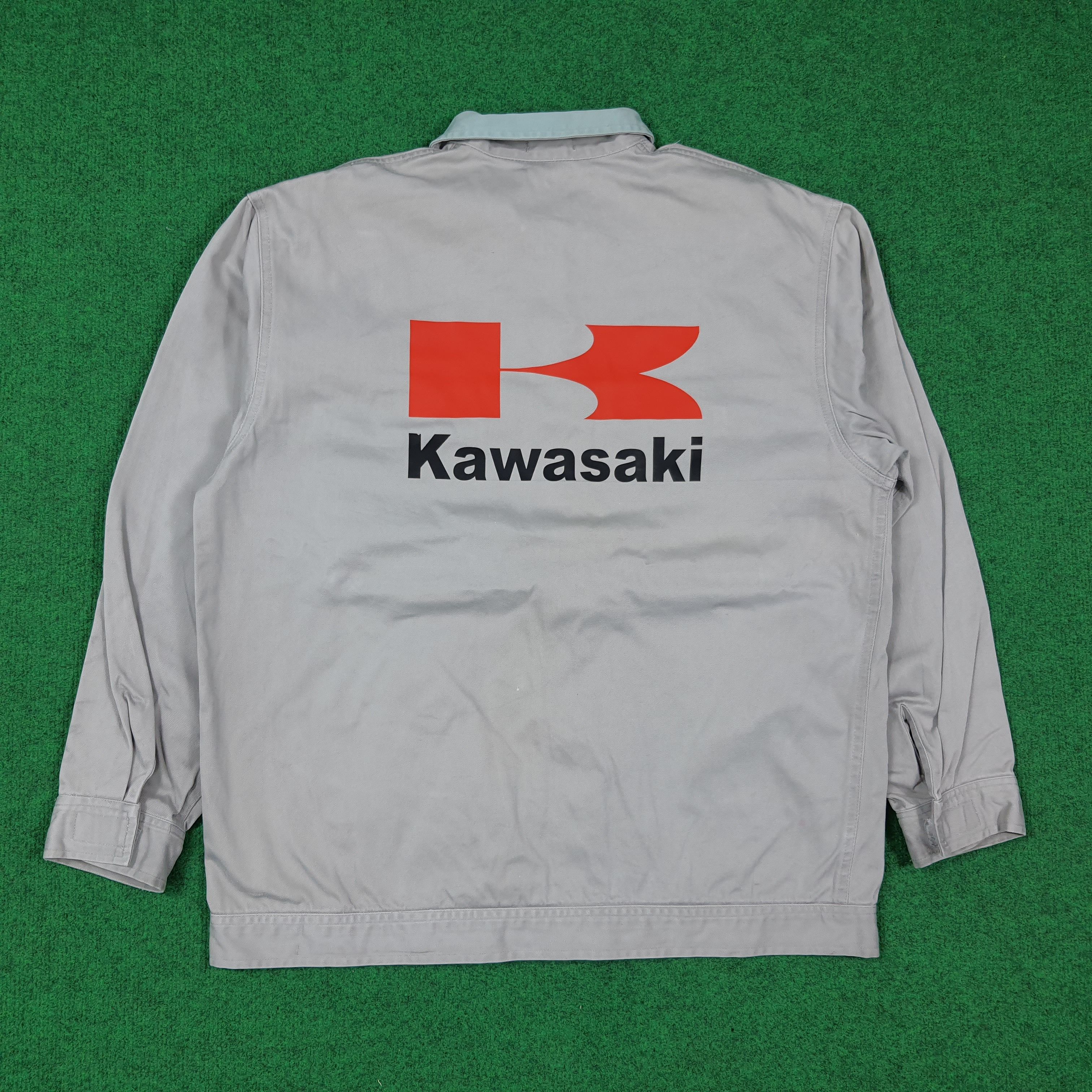 Japanese Brand Vintage KAWASAKI Sports Custom Logo Jacket C279N20 Size US L / EU 52-54 / 3 - 1 Thumbnail