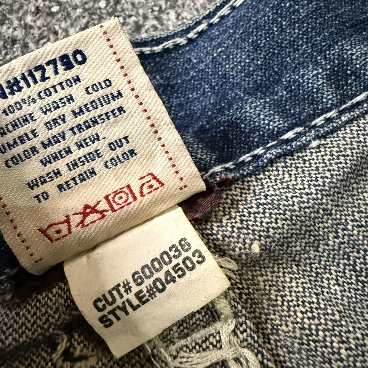 Hysteric Glamour Vintage Y2K True Religion Joey Whisker Distressed Denim Size US 32 / EU 48 - 16 Thumbnail