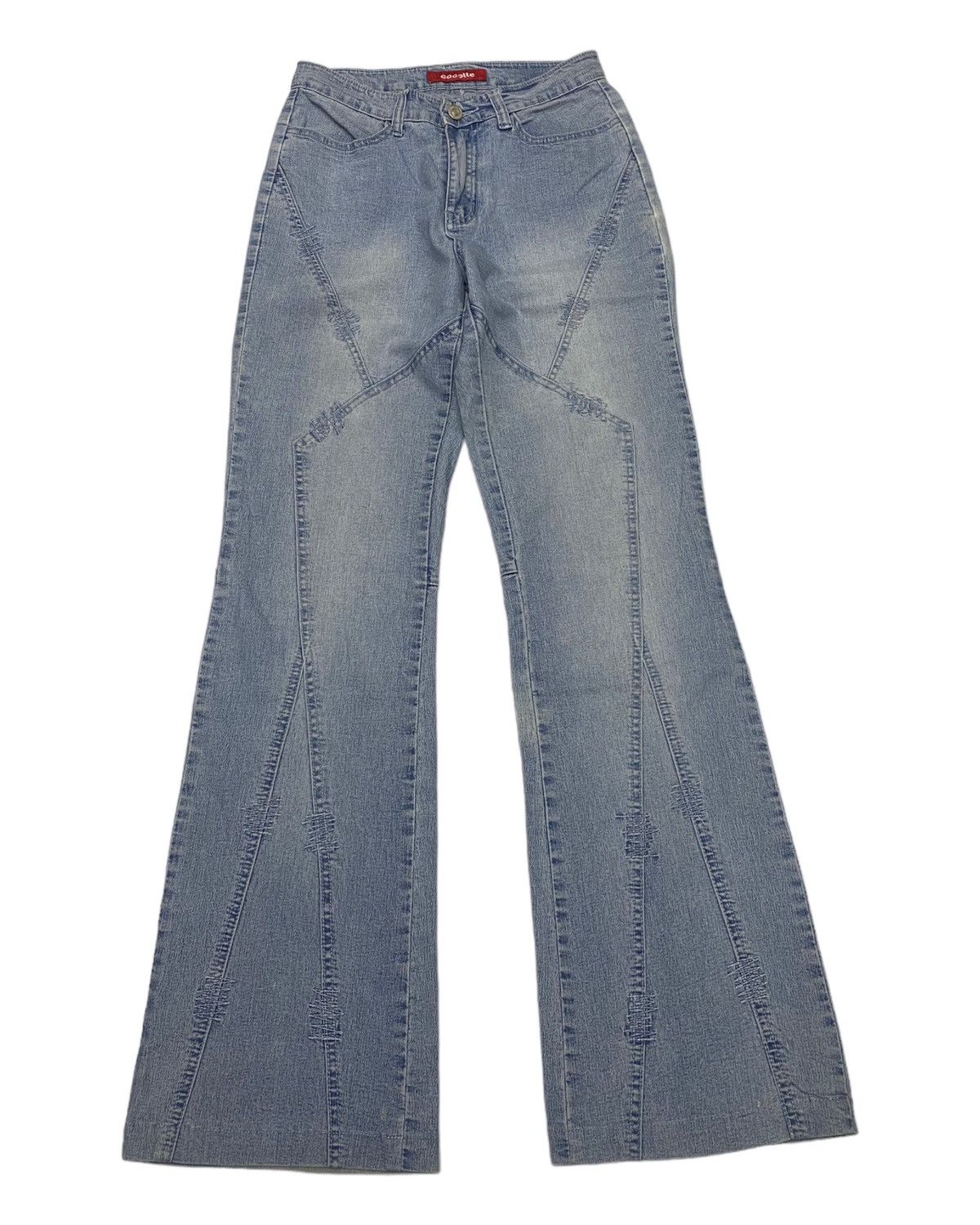 Hysteric Glamour FLARED🔥HYSTERIC OG STYLE HAGI PATCHWORK DENIM FLARE JEANS Size US 26 / EU 42 - 5 Thumbnail