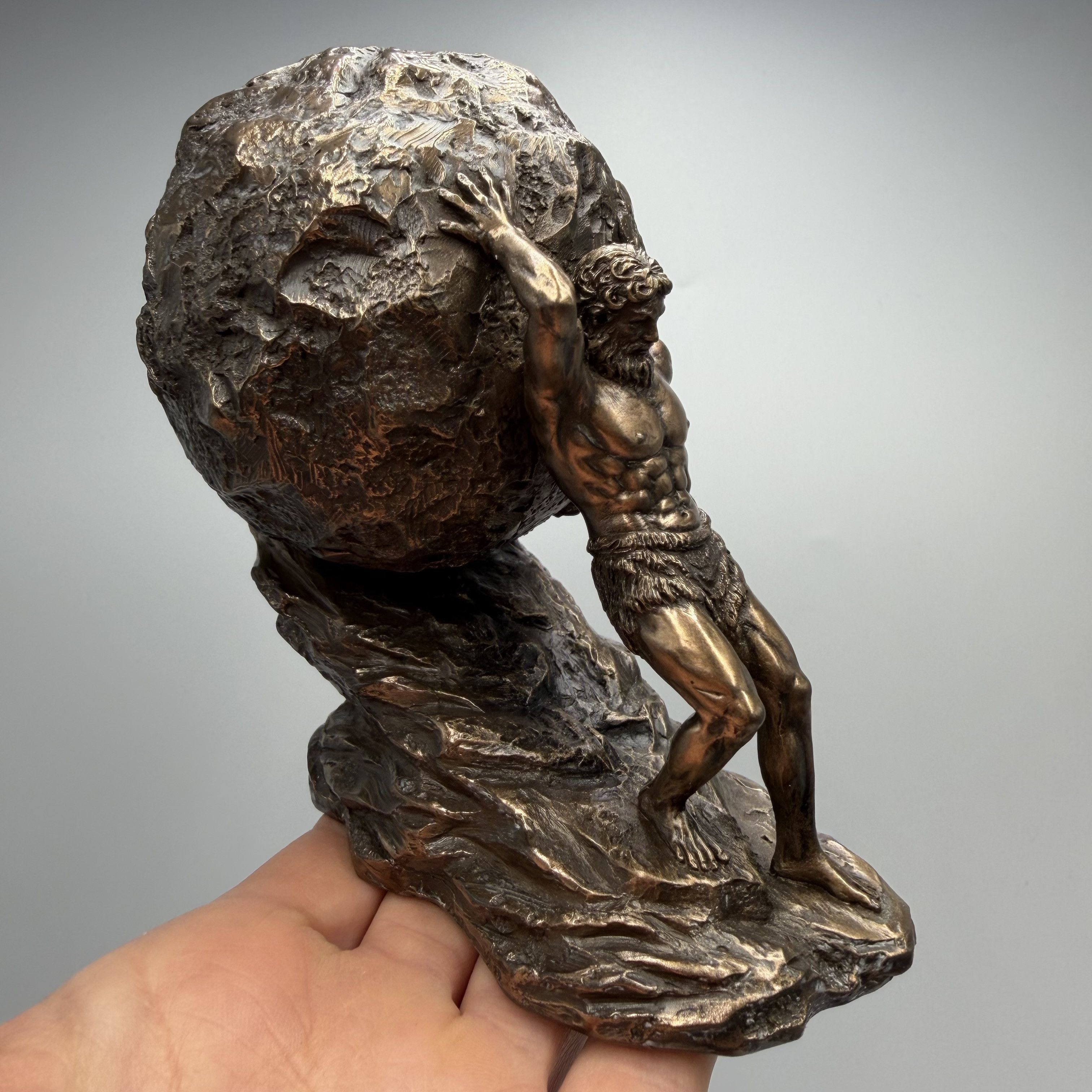 Other Sisyphus Bronze Finish Figurine Polystone Greek Statue Size ONE SIZE - 5 Thumbnail