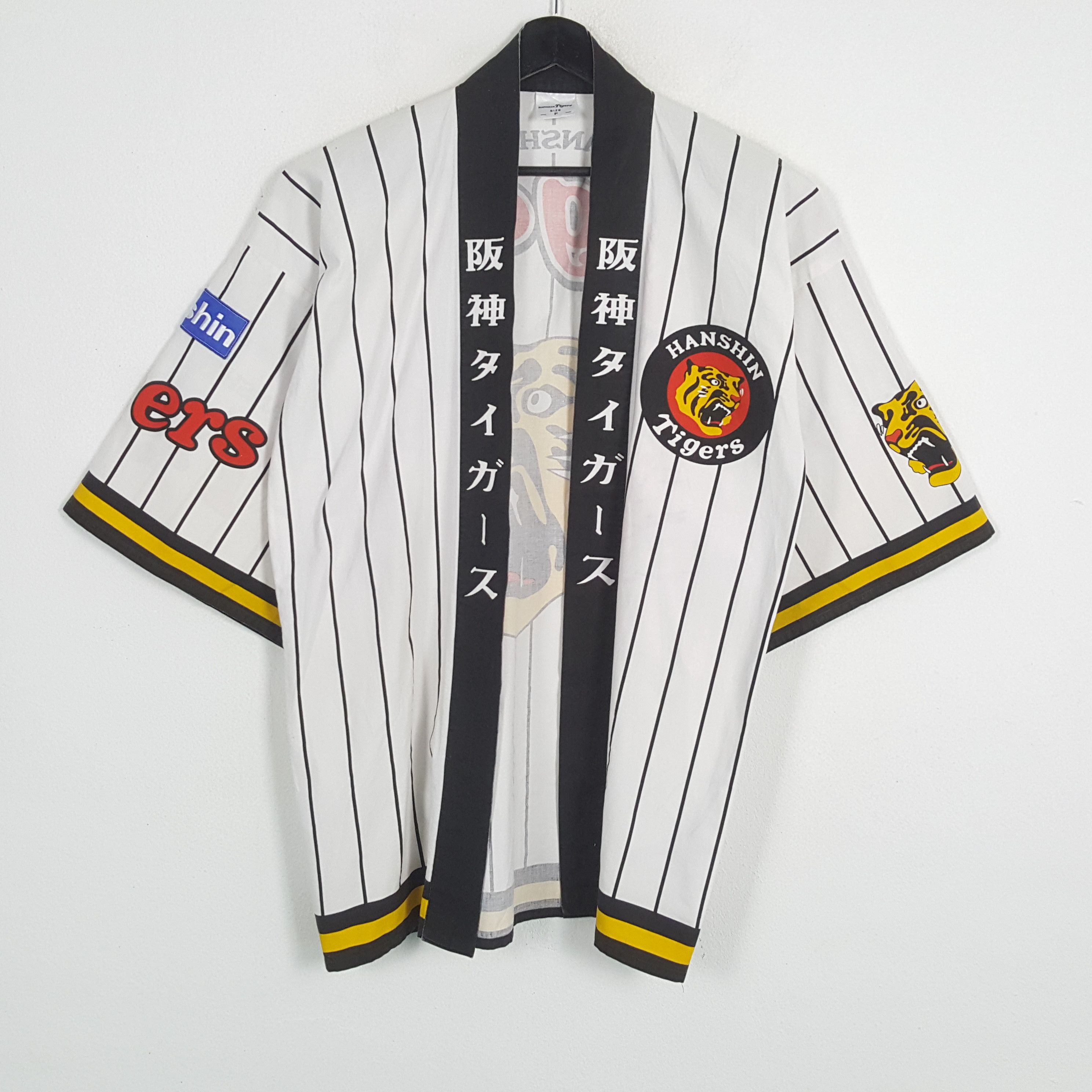 MLB × Vintage HANSHIN TIGERS MLB Japanese Baseball Team Kimono Jacket Size US L / EU 52-54 / 3 - 3 Thumbnail