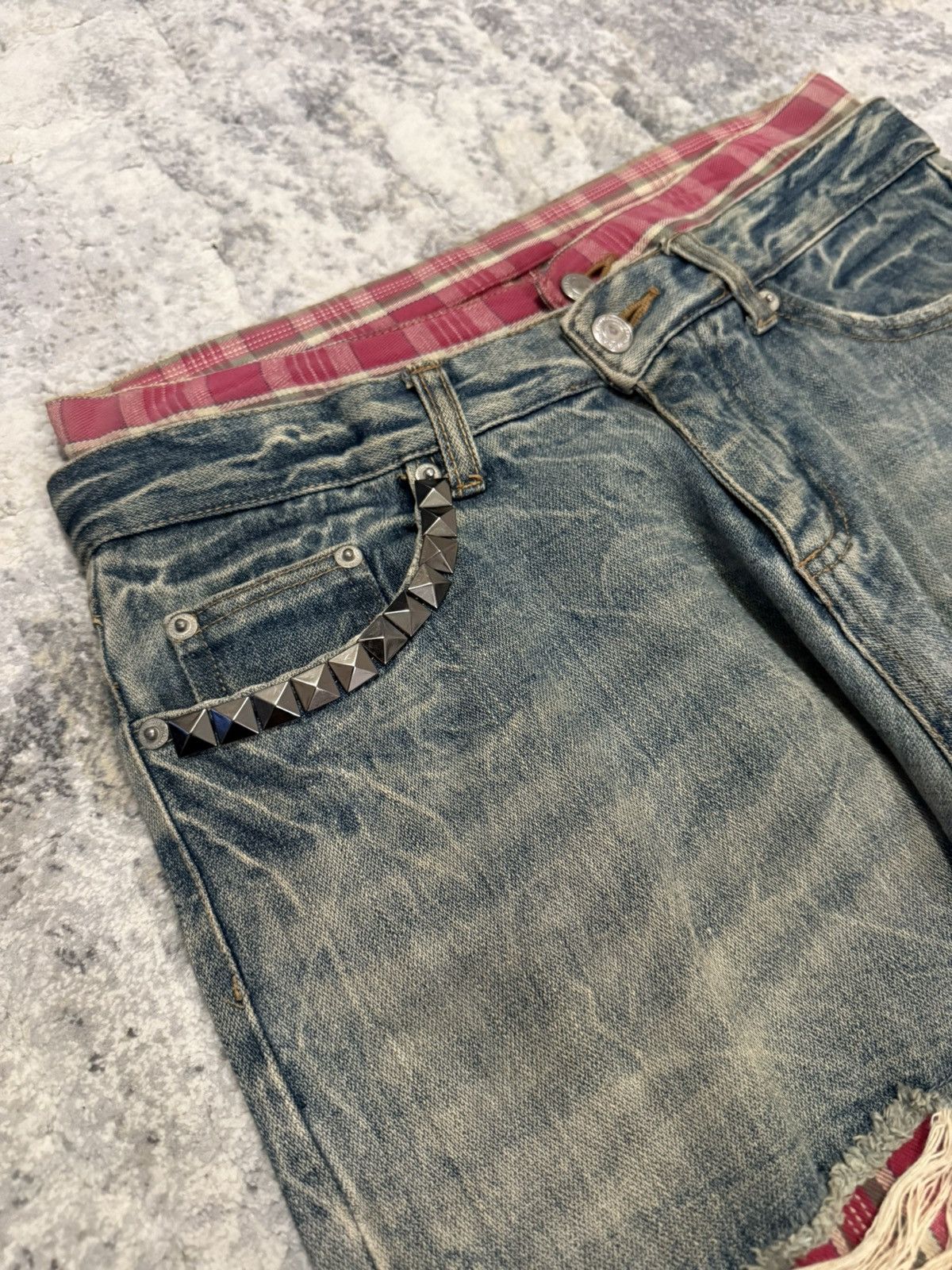 Hysteric Glamour Hysteric Glamour Style Studded Distressed Double Waist Jeans Size US 30 / EU 46 - 4 Thumbnail