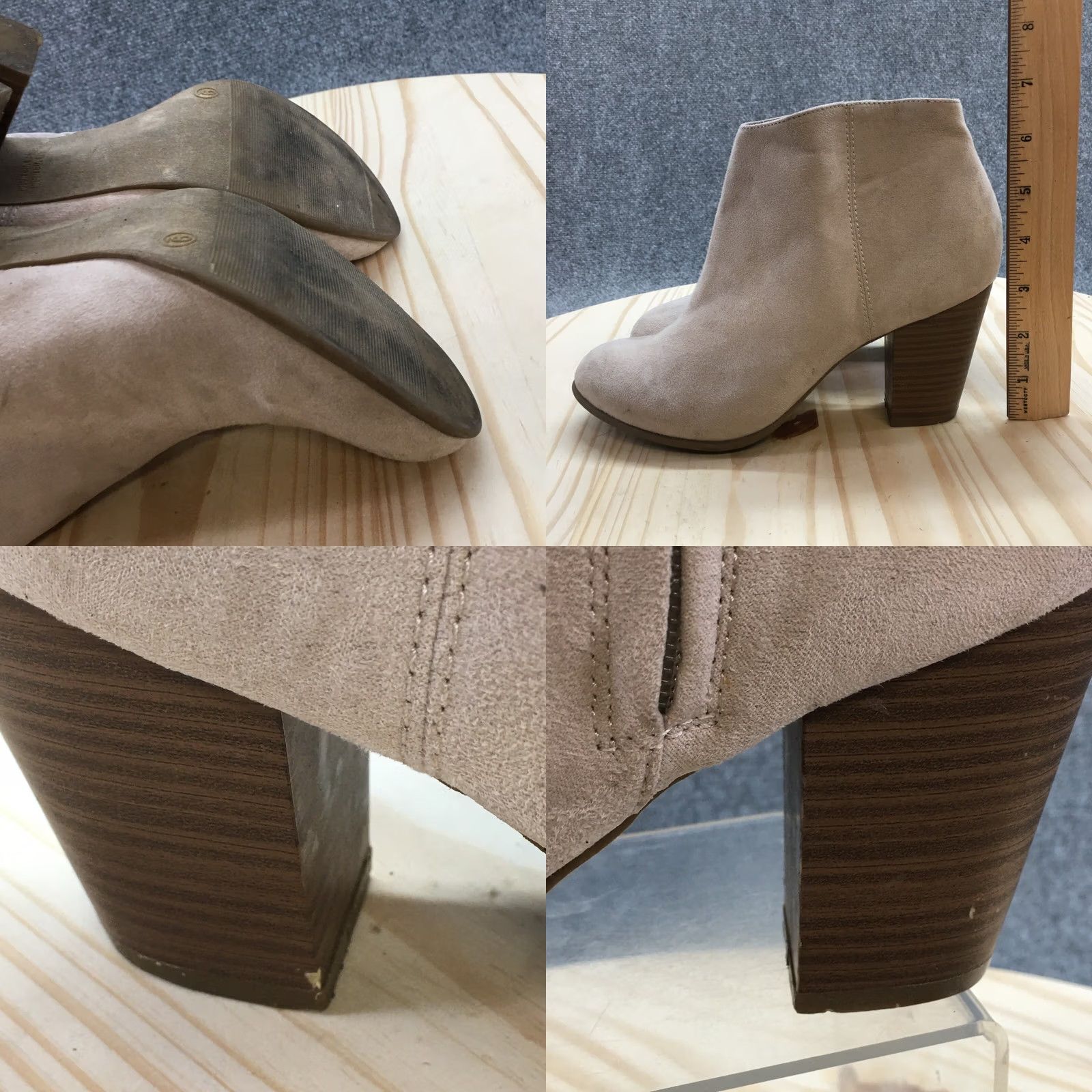 Old Navy Old Navy Boots Womens 9 Ankle Booties Beige Faux Suede Heel Zip Casual Bootie Size US 9 / IT 39 - 9 Thumbnail