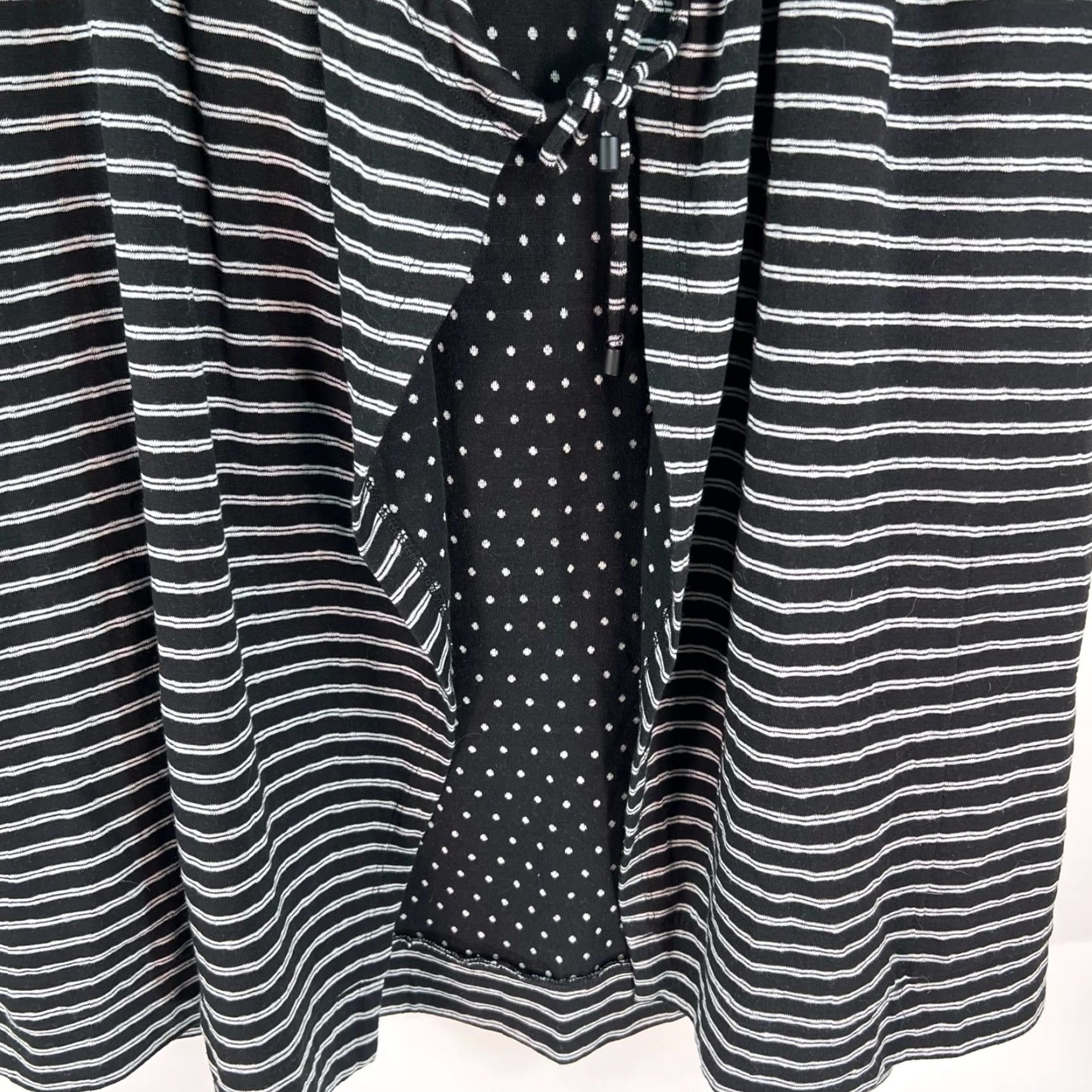 Vintage Joneswear Cardigan Womens 2XL Black White Drape Wrap Vest Size XXL / US 16-18 / IT 52-54 - 3 Thumbnail