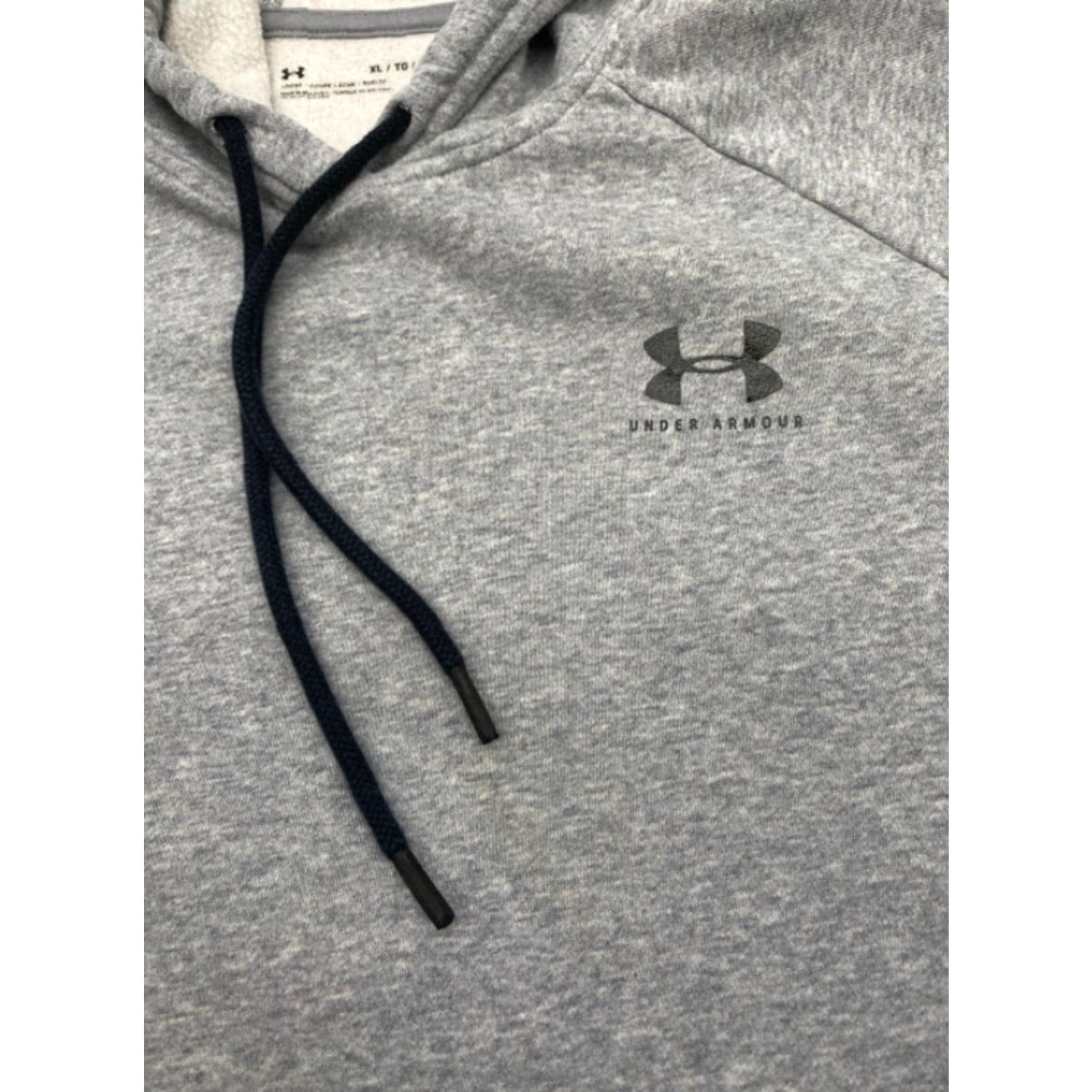 Under Armour VINTAGE Under Armour Hoodie Men XL Gray White Striped Pullover Loose Knit 4797 Size US XL / EU 56 / 4 - 6 Thumbnail