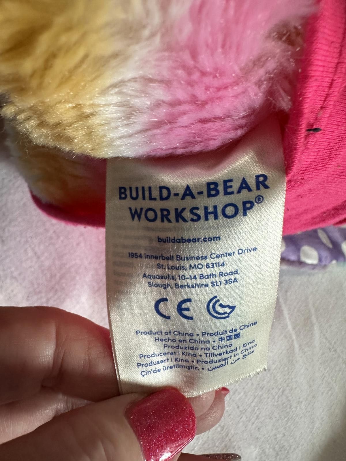 Designer Build A Bear Adorable Multi-Color Plush Bunny Size ONE SIZE - 2 Thumbnail