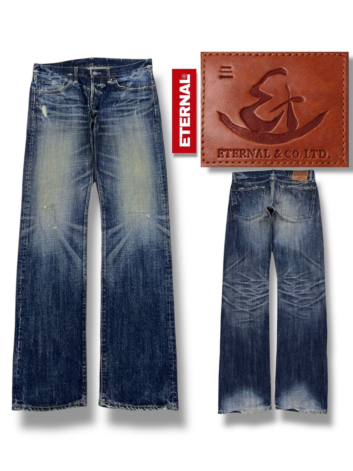 Eternal Vintage ETERNAL Japanese Denim | Vintage Faded Honeycomb Size US 33 - 1 Thumbnail