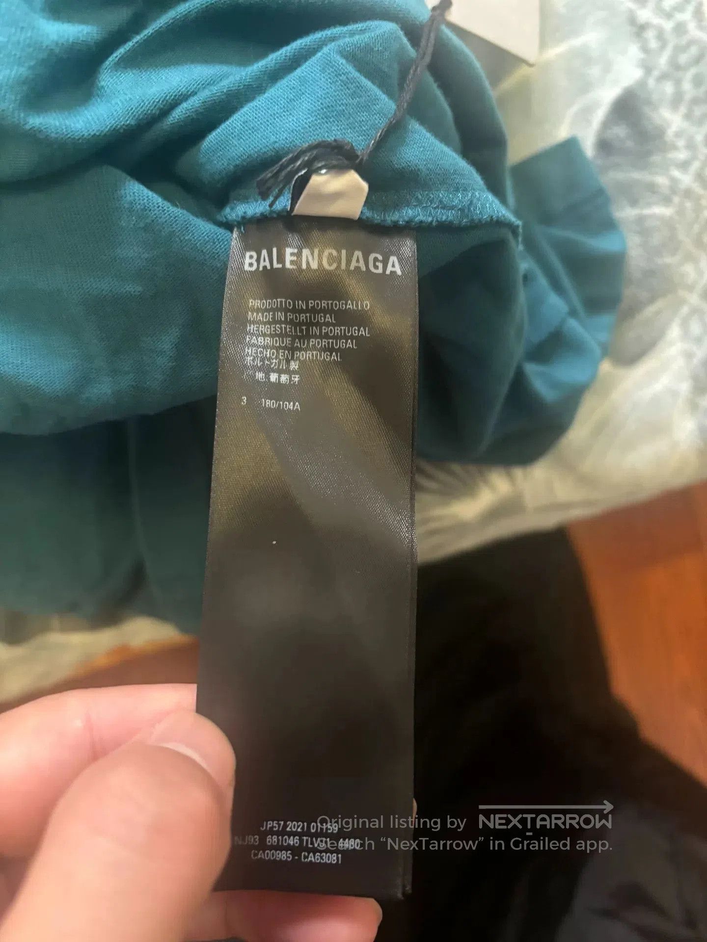 Balenciaga balenciaga men's long sleeve t-shirt in blue. Size US XL / EU 56 / 4 - 4 Thumbnail